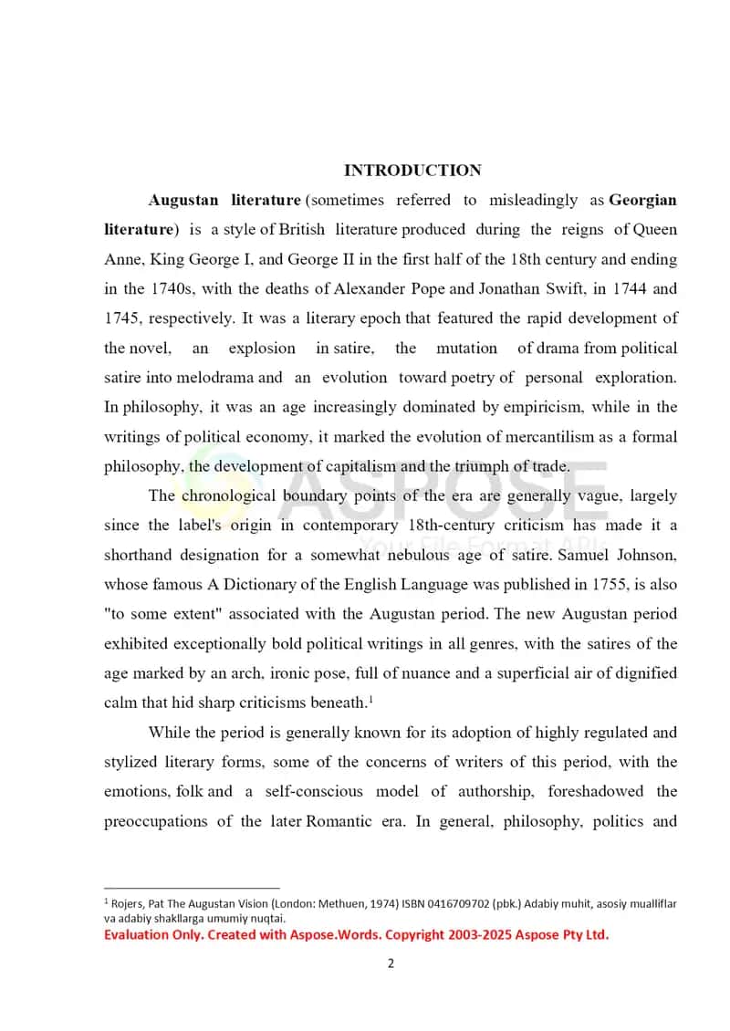 Augustian age literature 2