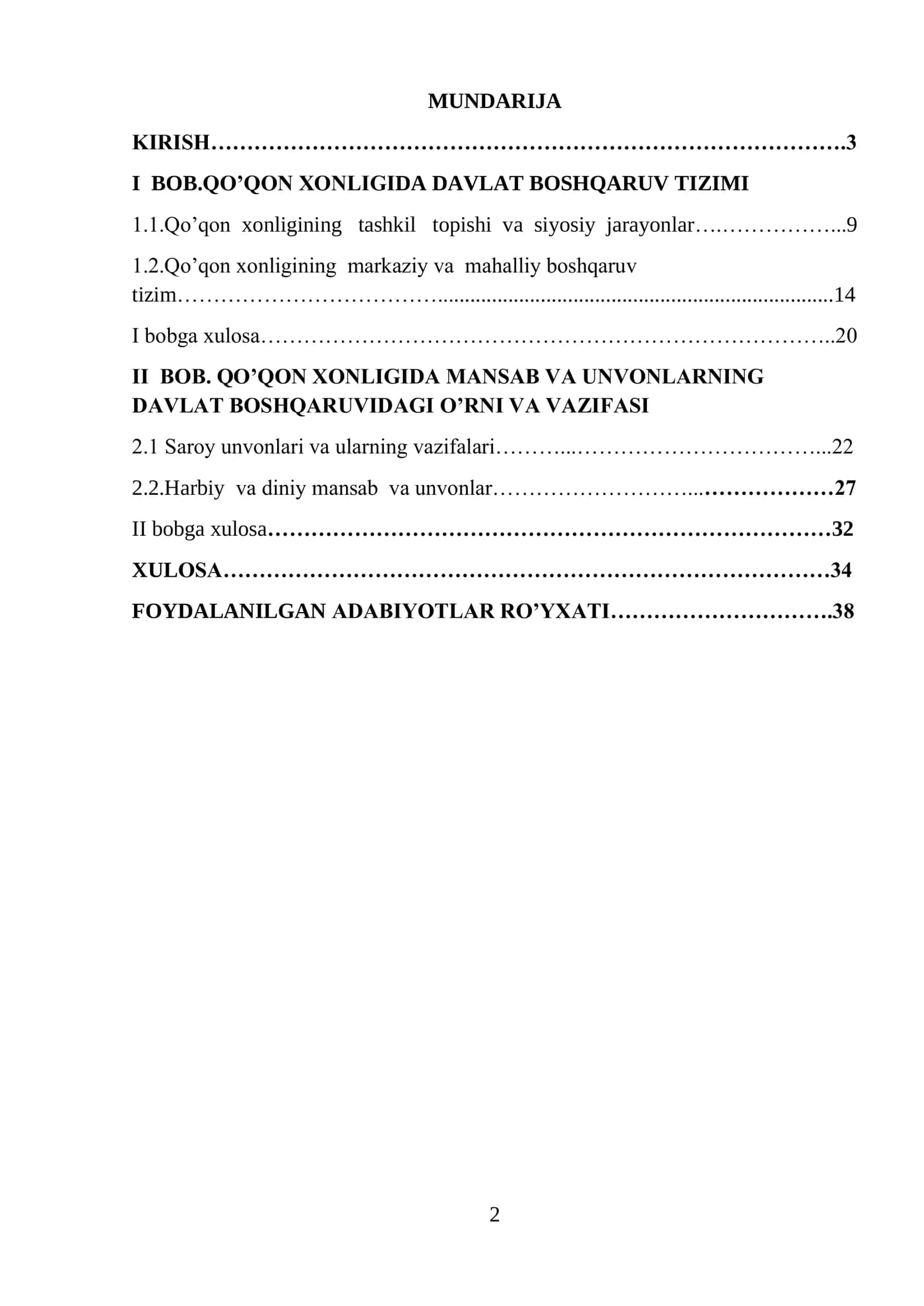 QO’QON XONLIGI DAVLAT BOSHQARUVIDA MANSAB VA UNVONLAR 2
