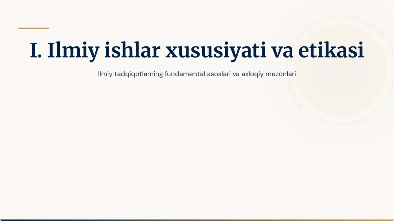 Ilmiy ishlar va ilmiy ishni yozish. 2
