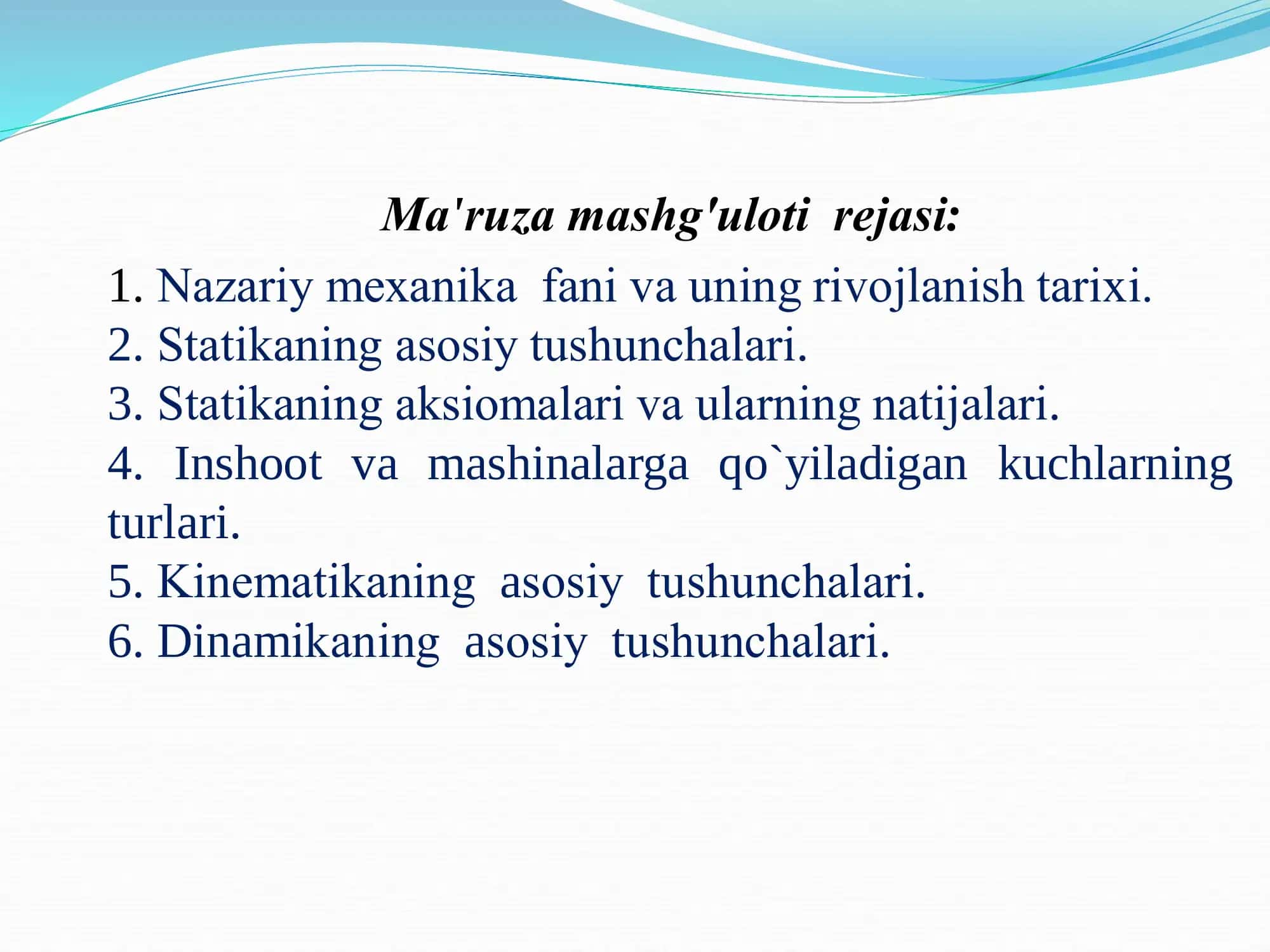 Nazariy mexanika 2