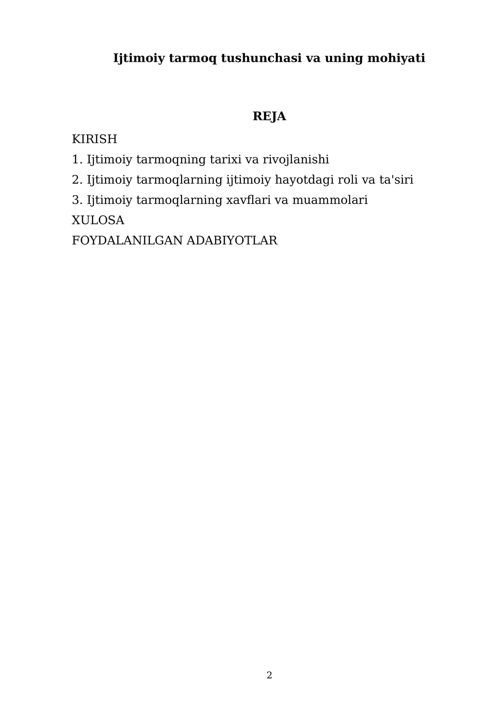 Media Savodxonlik Fanidan Tayyorlagan Mustaqil Ishi 2