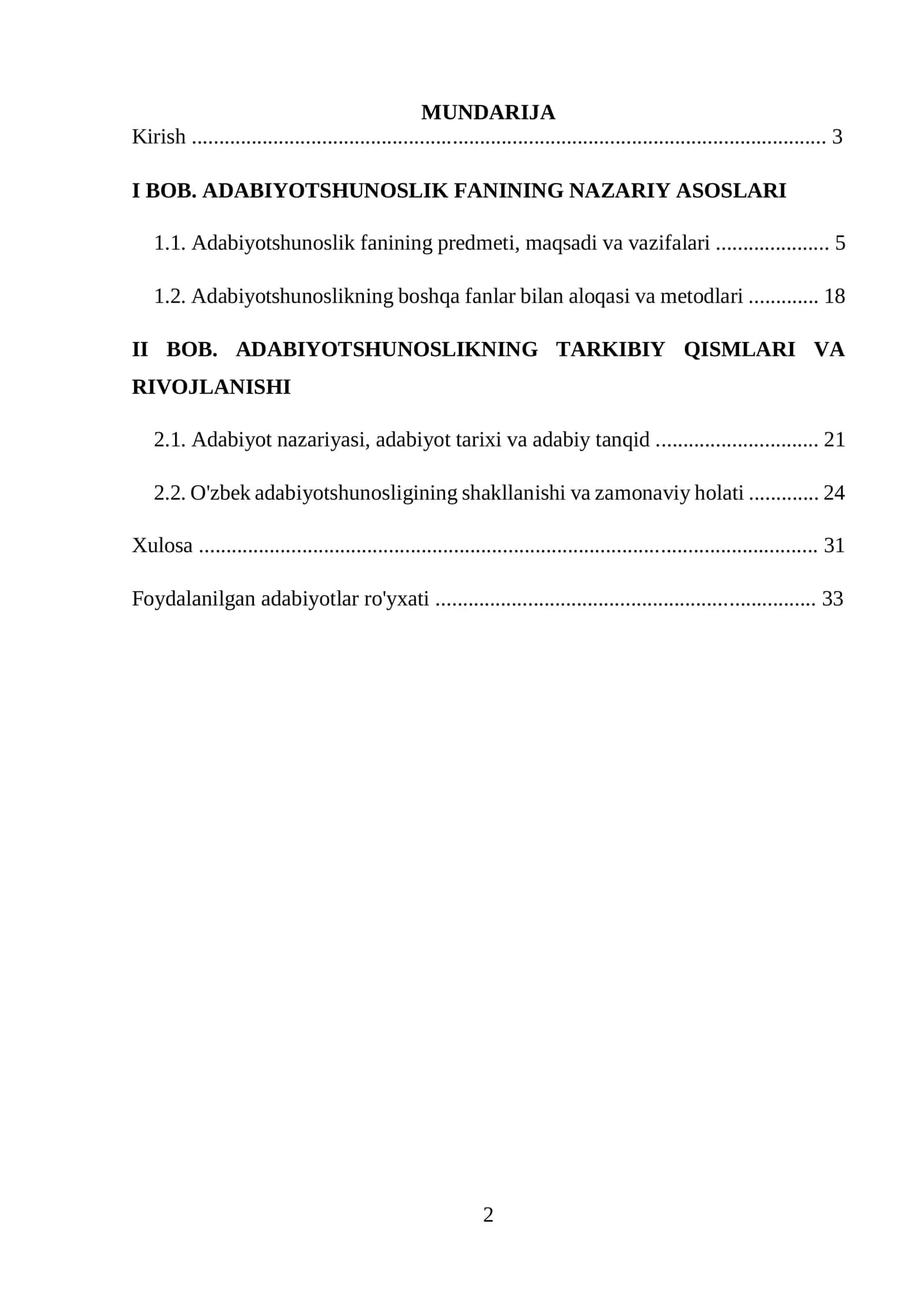 Adabiyotshunoslik fani va uning tarkibiy qisimlari 2