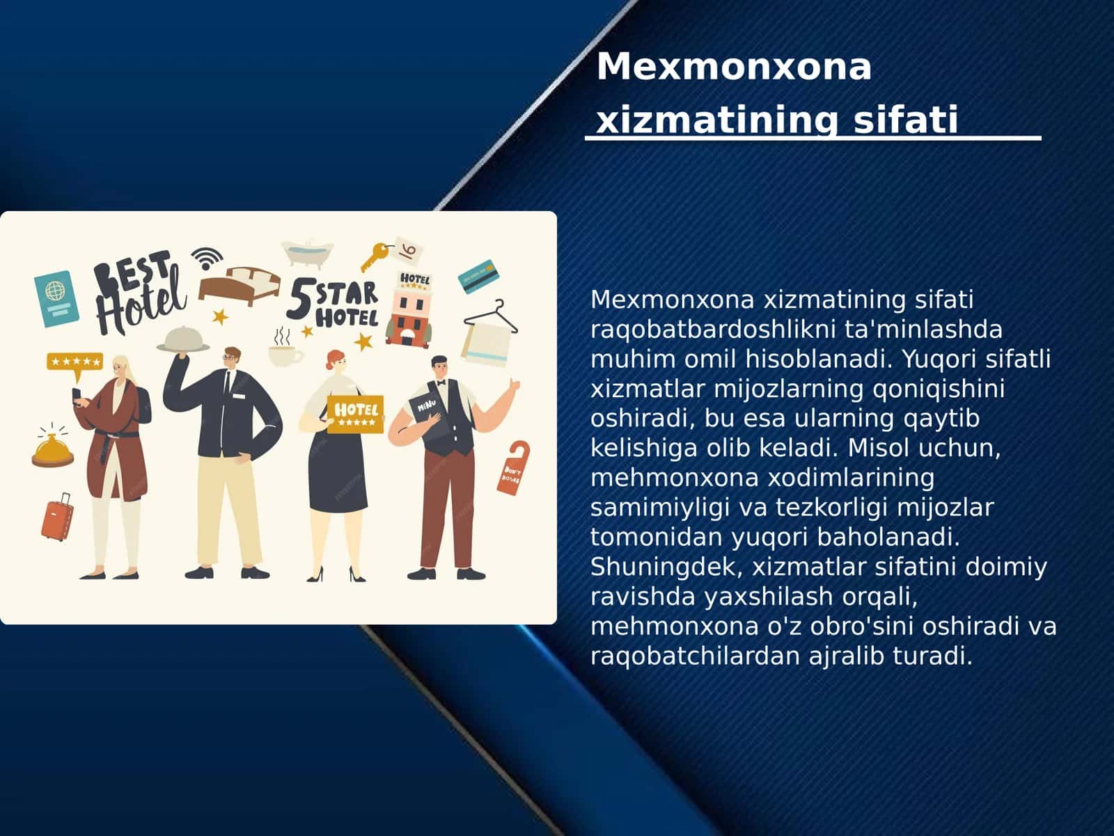 Mexmonxona biznesida raqobatbardoshlikni ta'minlash omillari 2