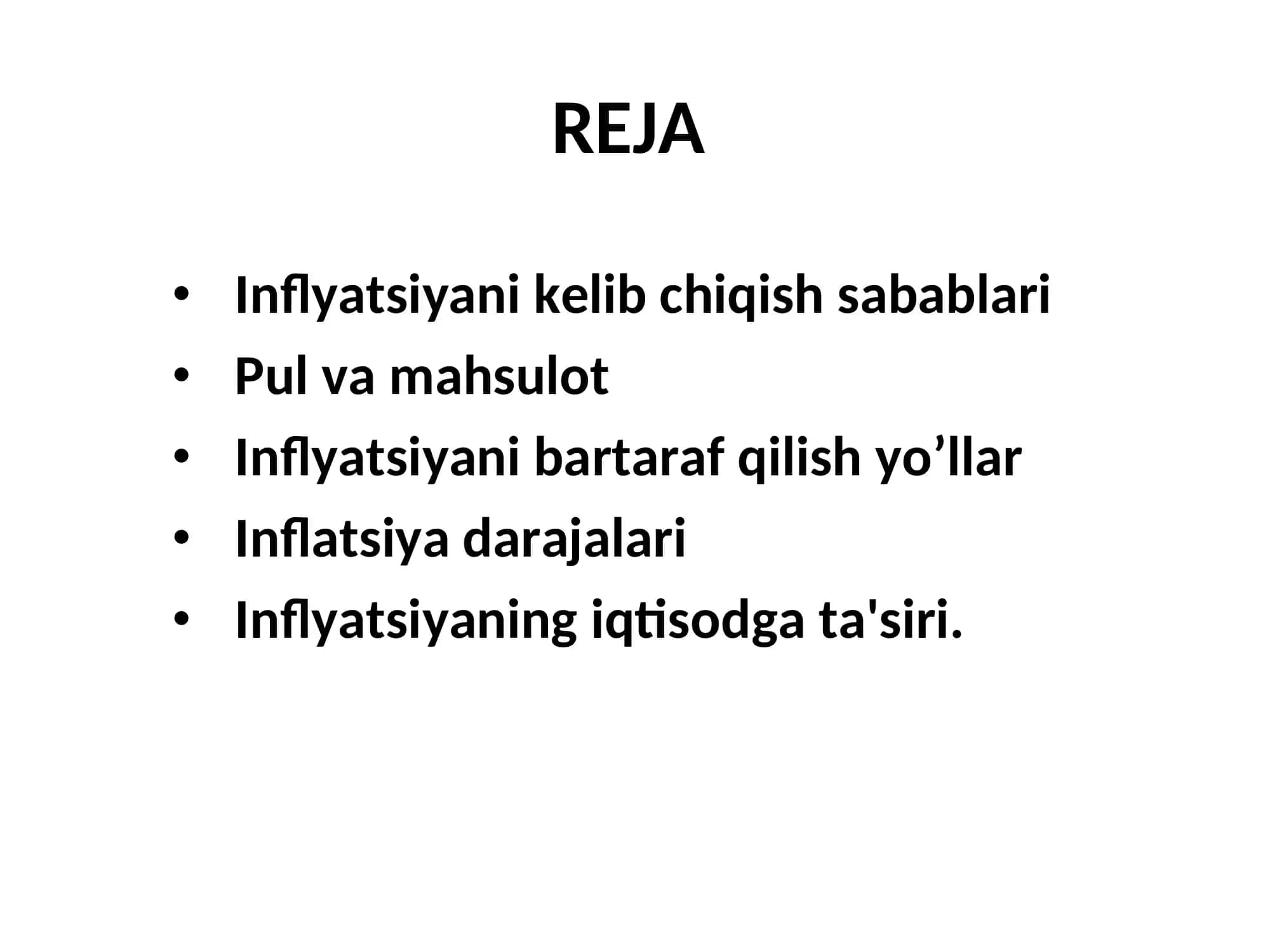 Inflyatsiyani bartaraf qilish yo'llari 2