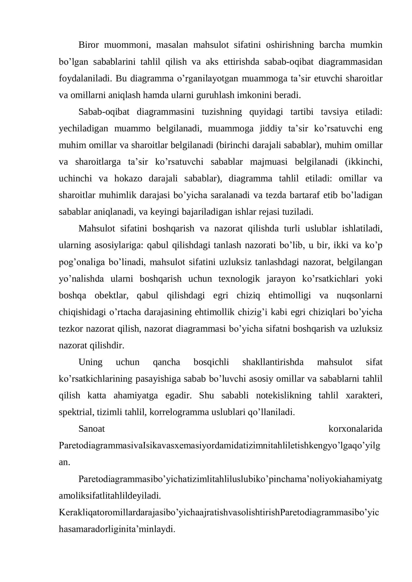 To’qimachilik materiallarning sifatini nazorat qilish muammolari 2