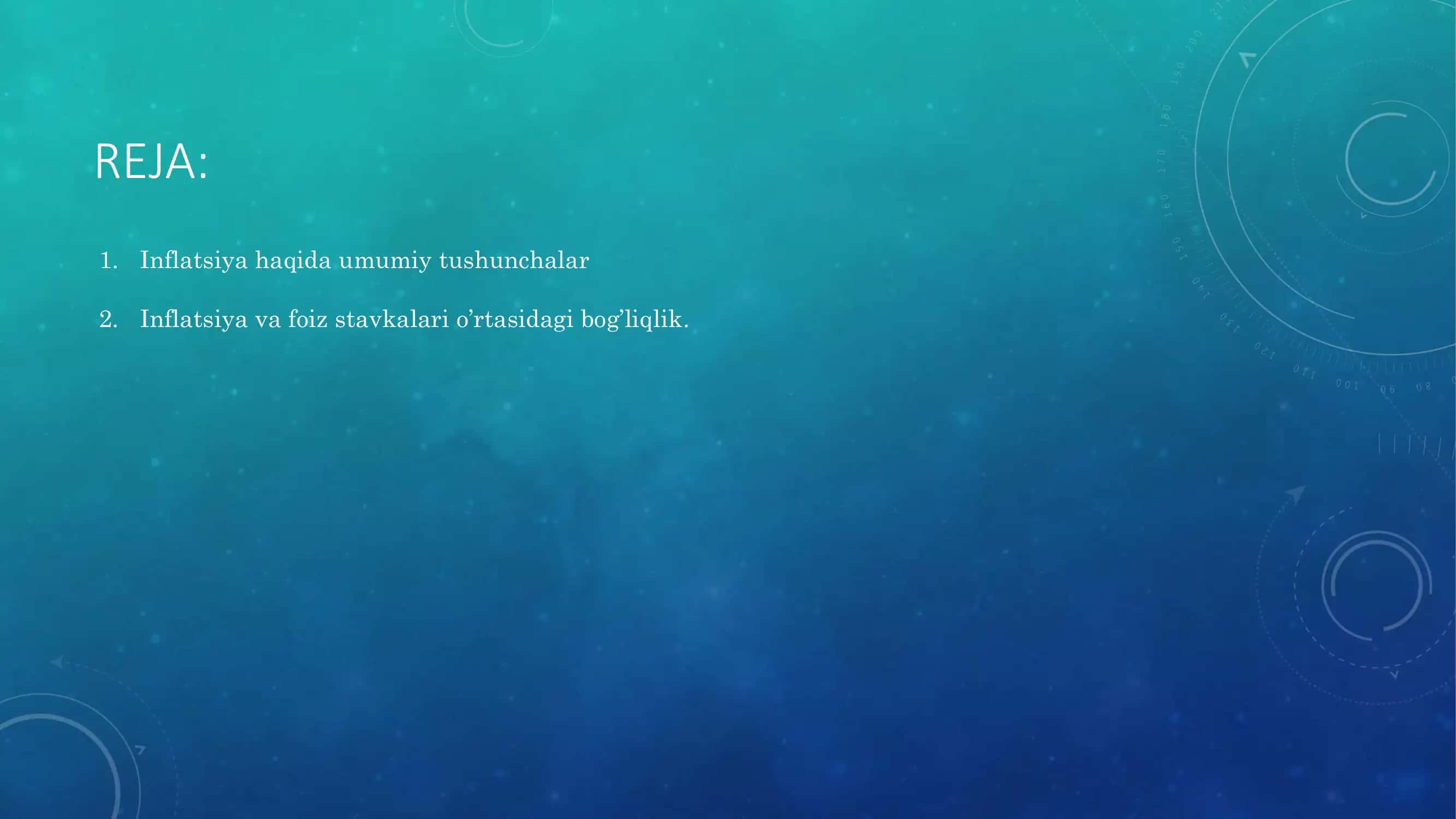 INFLATSIYA VA FOIZ STAVKALARI O’RTASIDAGI BOG’LIQLIK 2
