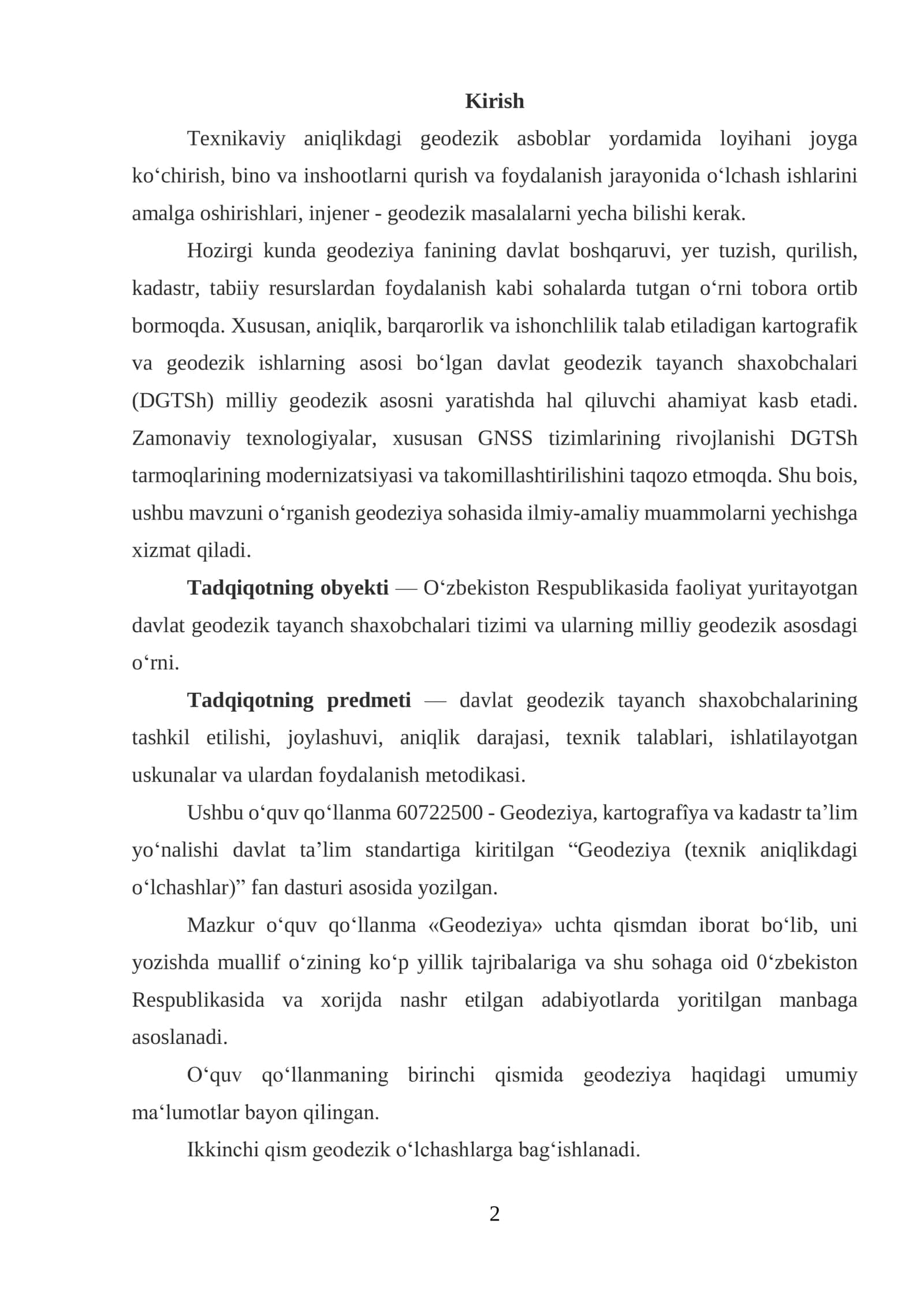 Geodeziya fanining davlat boshqaruvi 2