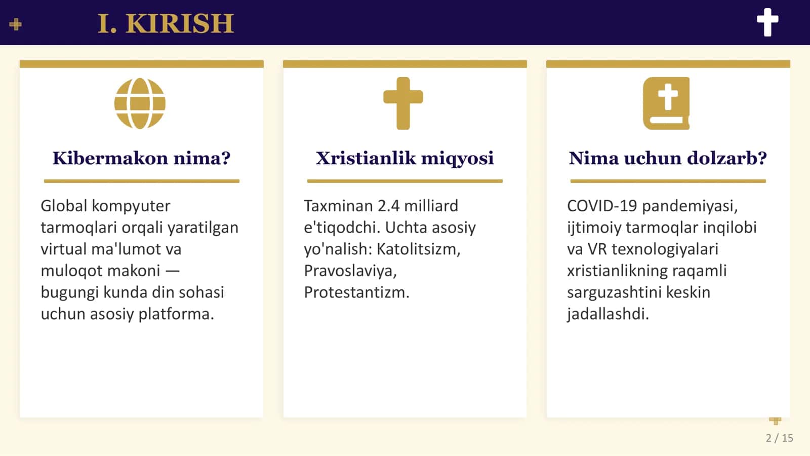 XRISTIANLIK DININING KIBERMAKONGA KIRIB KELISHI VA RIVOJLANISHI 2