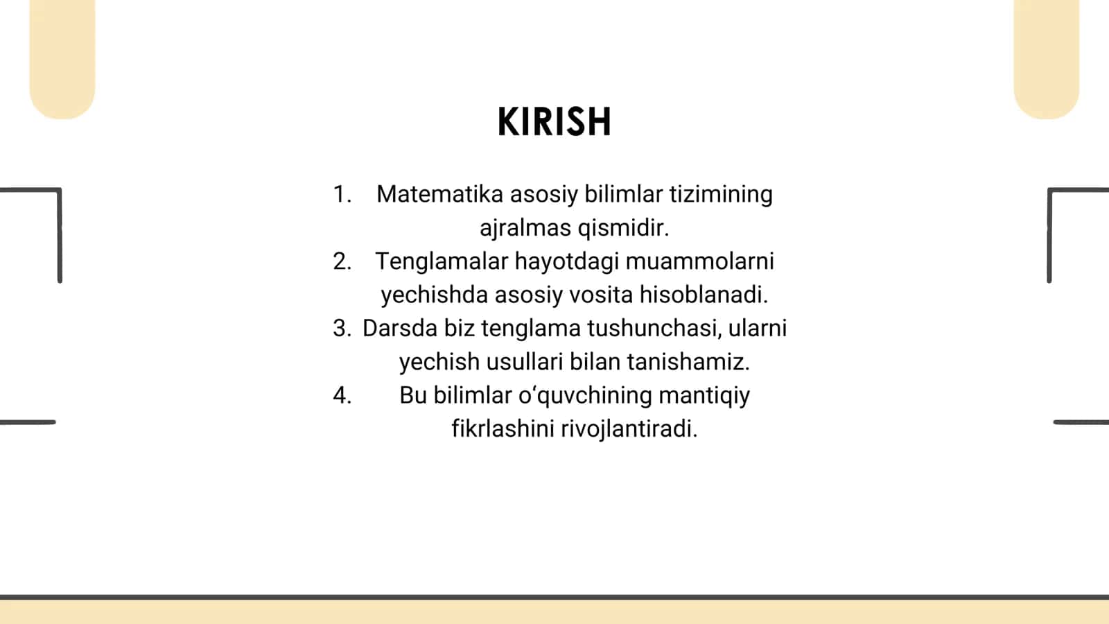 Tenglamalarni yechishga doir dars parchalari 2