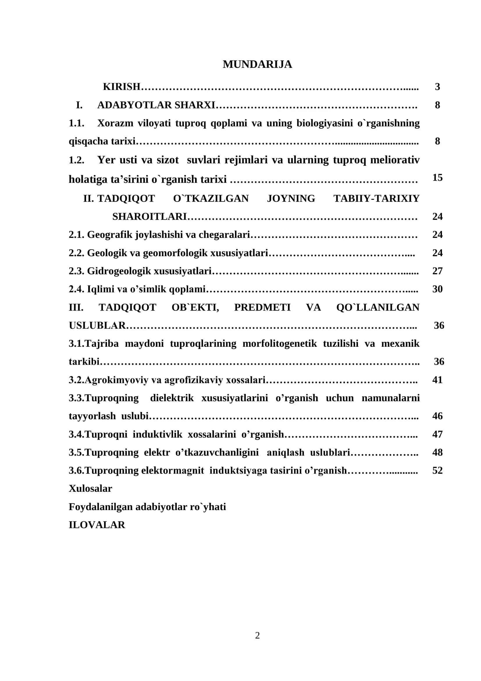 Tuproq xossa va xususiyatlarini masofadan o’rganishning ilmiy asoslarini o’rganish 2