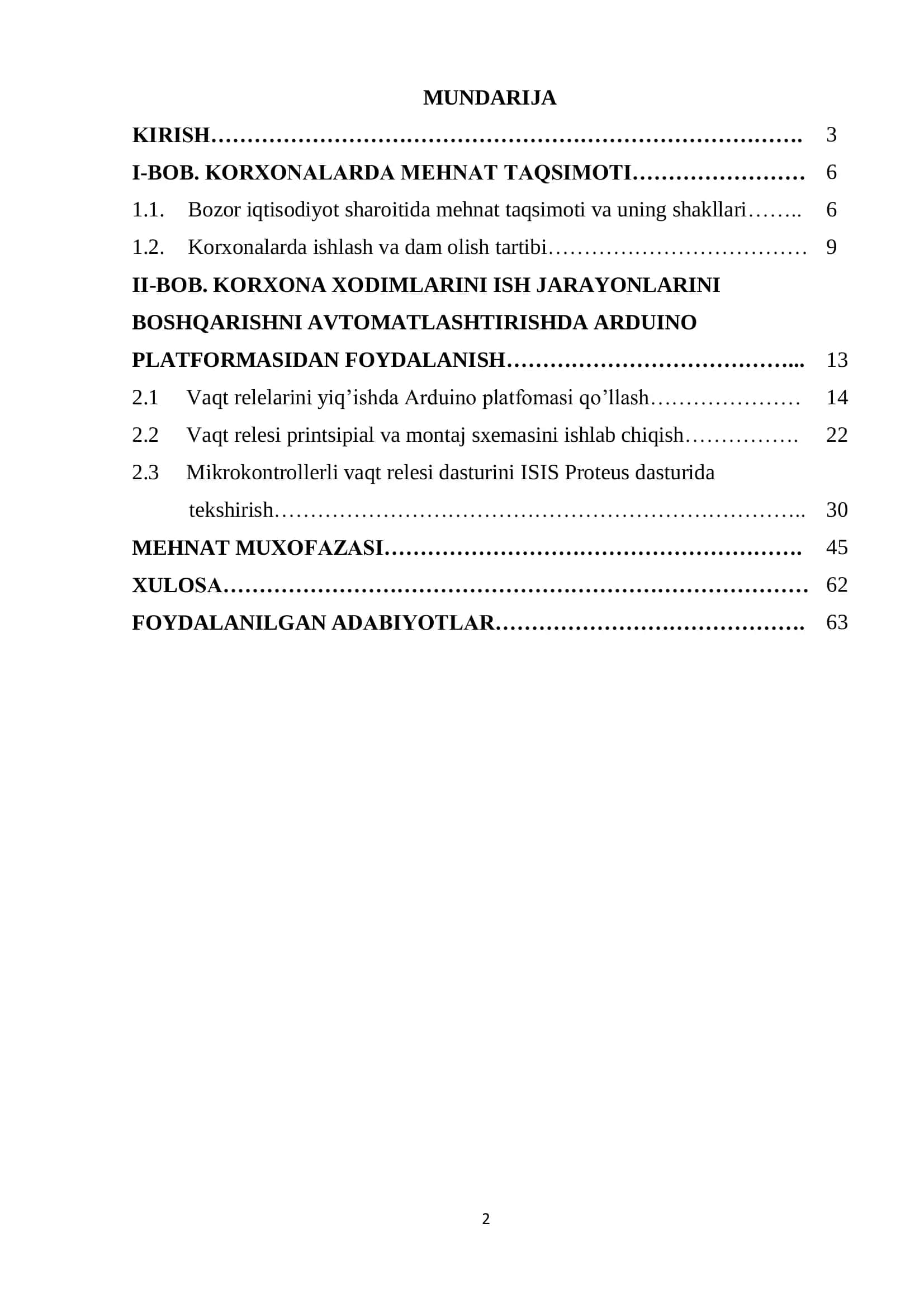 "Arduino platformasidan foydalanish" 2
