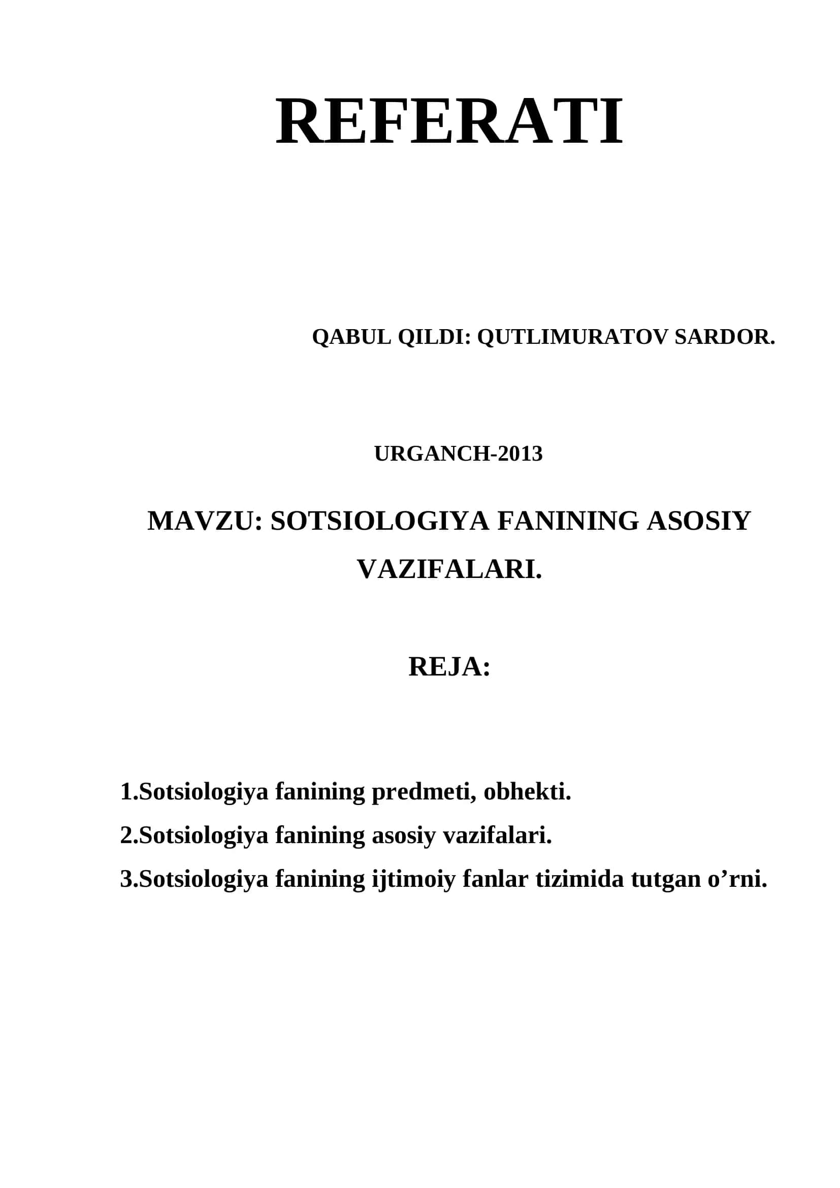 Sotsiologiya fanining asosiy vazifalari 2