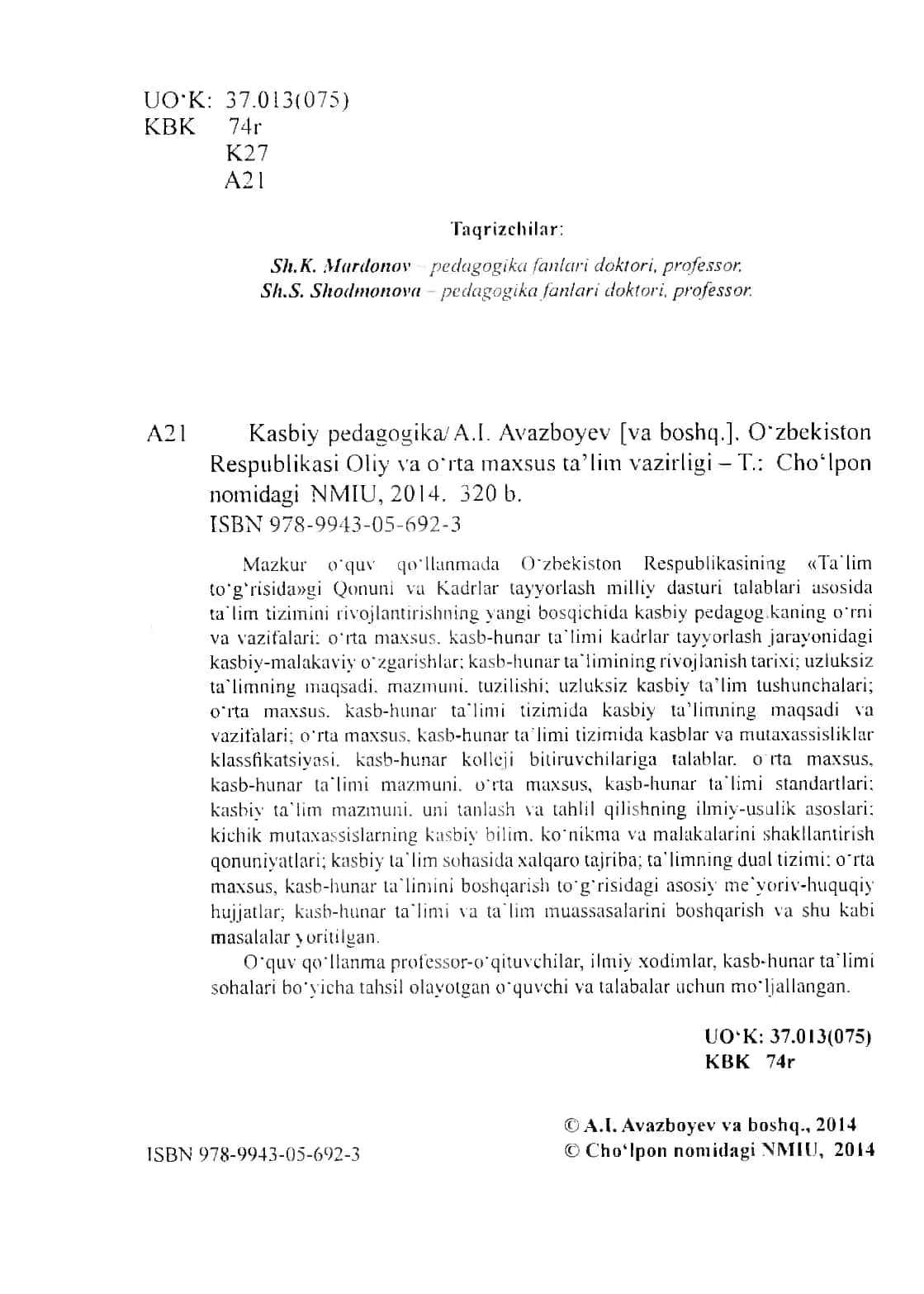 KASBIY PEDAGOGIKA 2