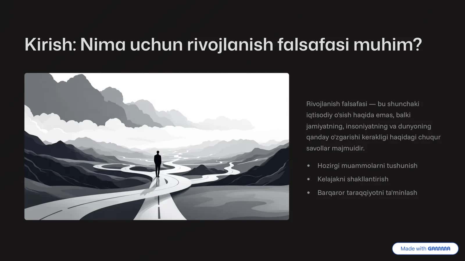 Rivojlanish Falsafasi 2