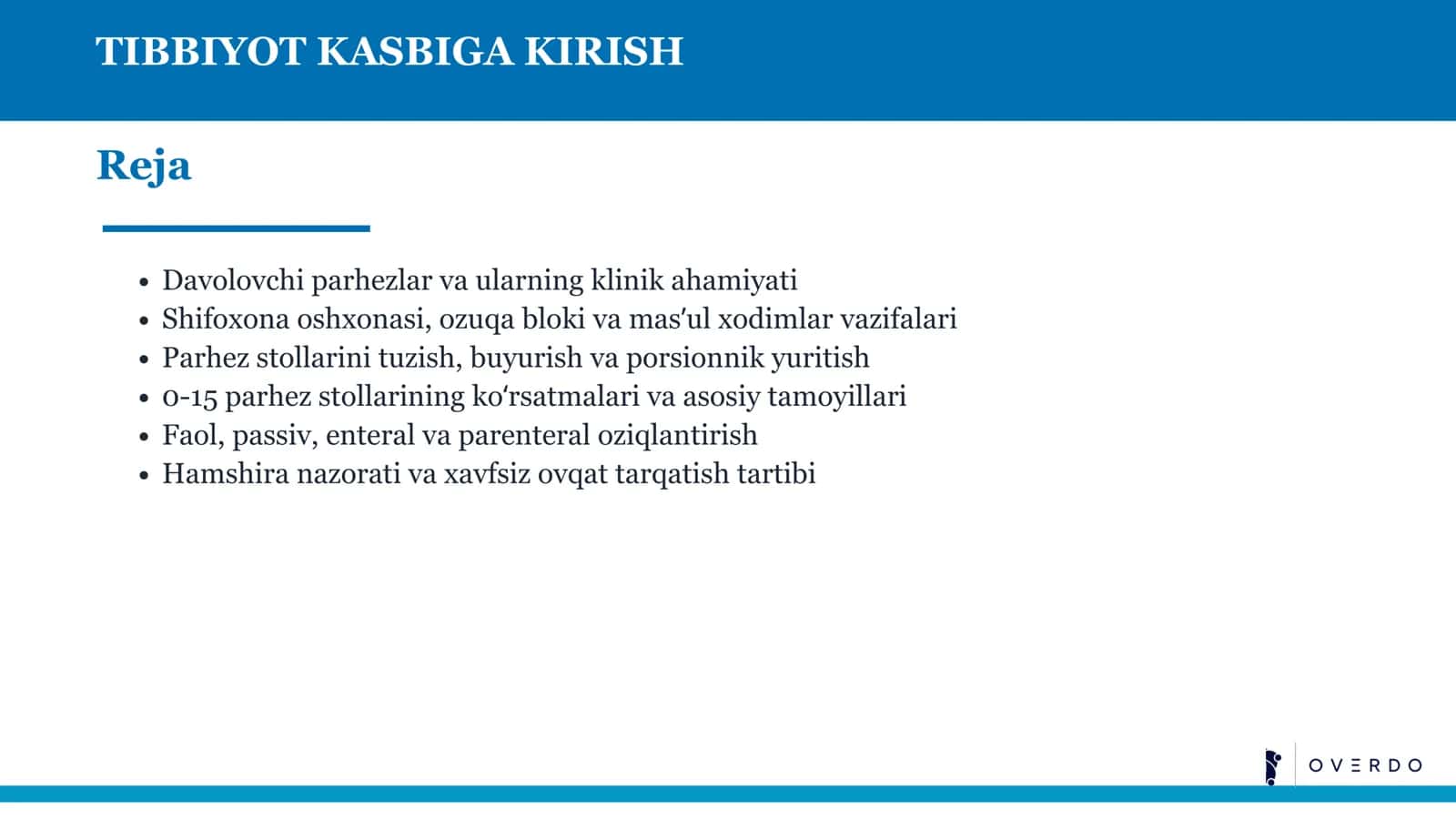 TIBBIYOT KASBIGA KIRISH 2