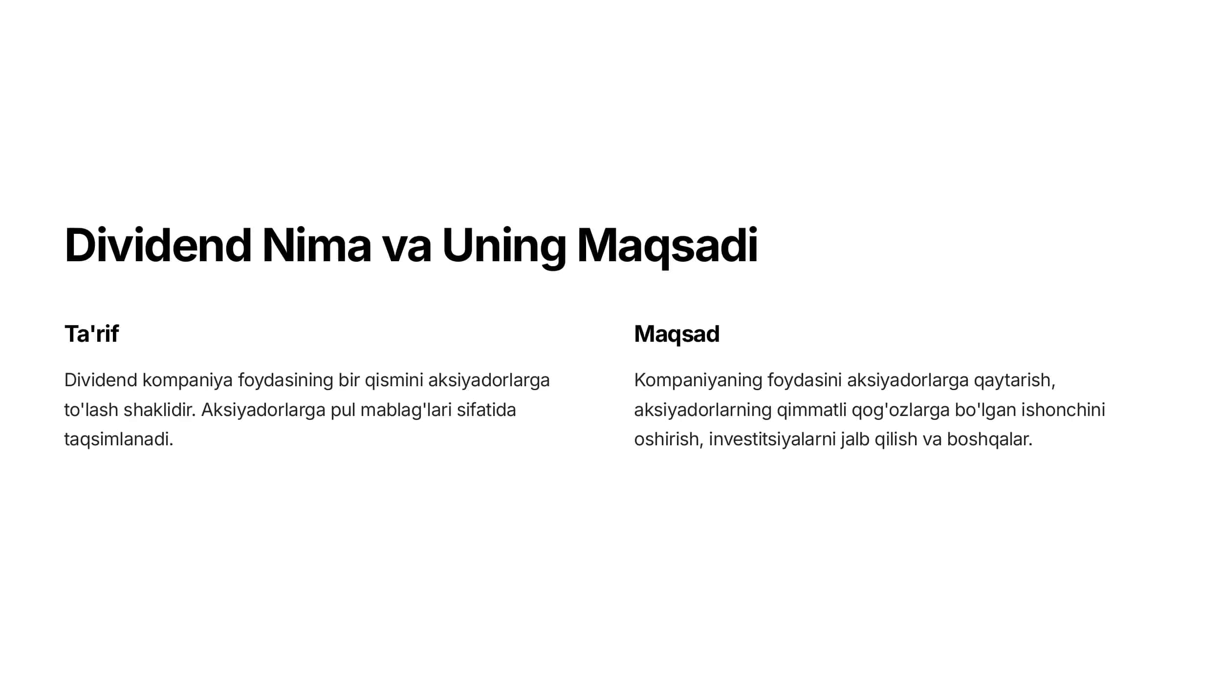 Dividend Siyosatining Nazariy Asoslari 2