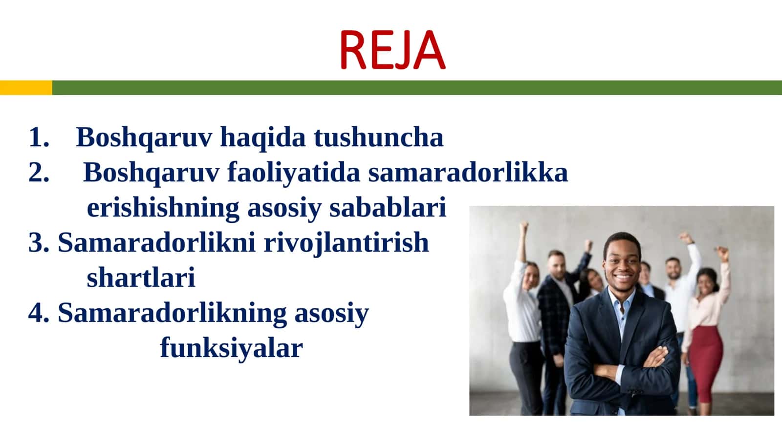 RAHBARNING BOSHQARUV FAOLIYATI SAMARADORLIGI 2