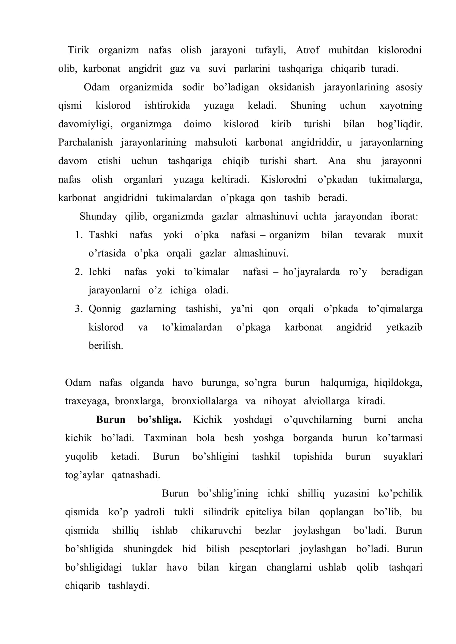 Nafas olish organlari va ovoz apparatining yosh hususiyatlari va gigienasi 2