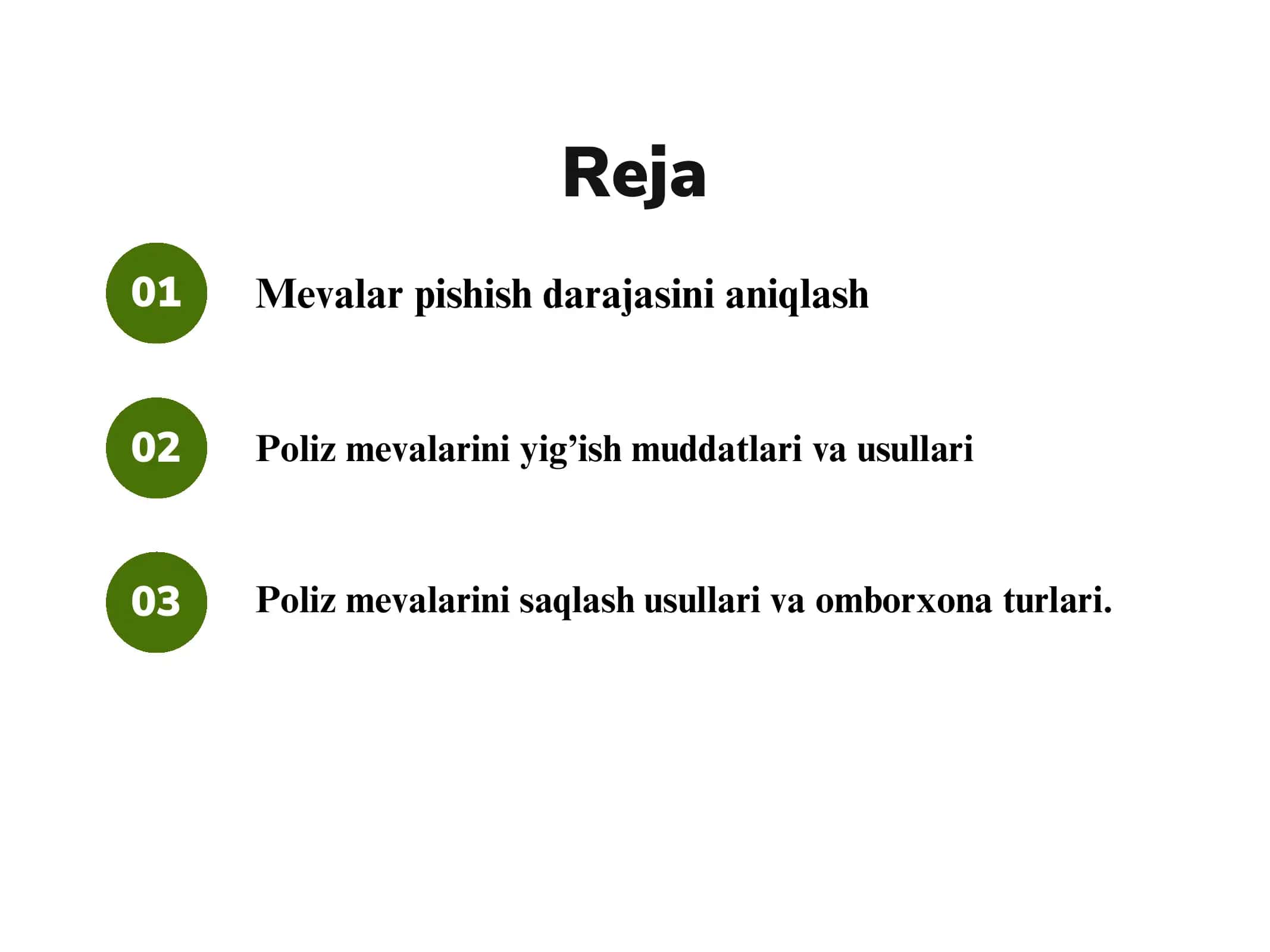 Poliz ekinlari o`stirish, saqlash va qayta ishlash texnalogiyasi 2