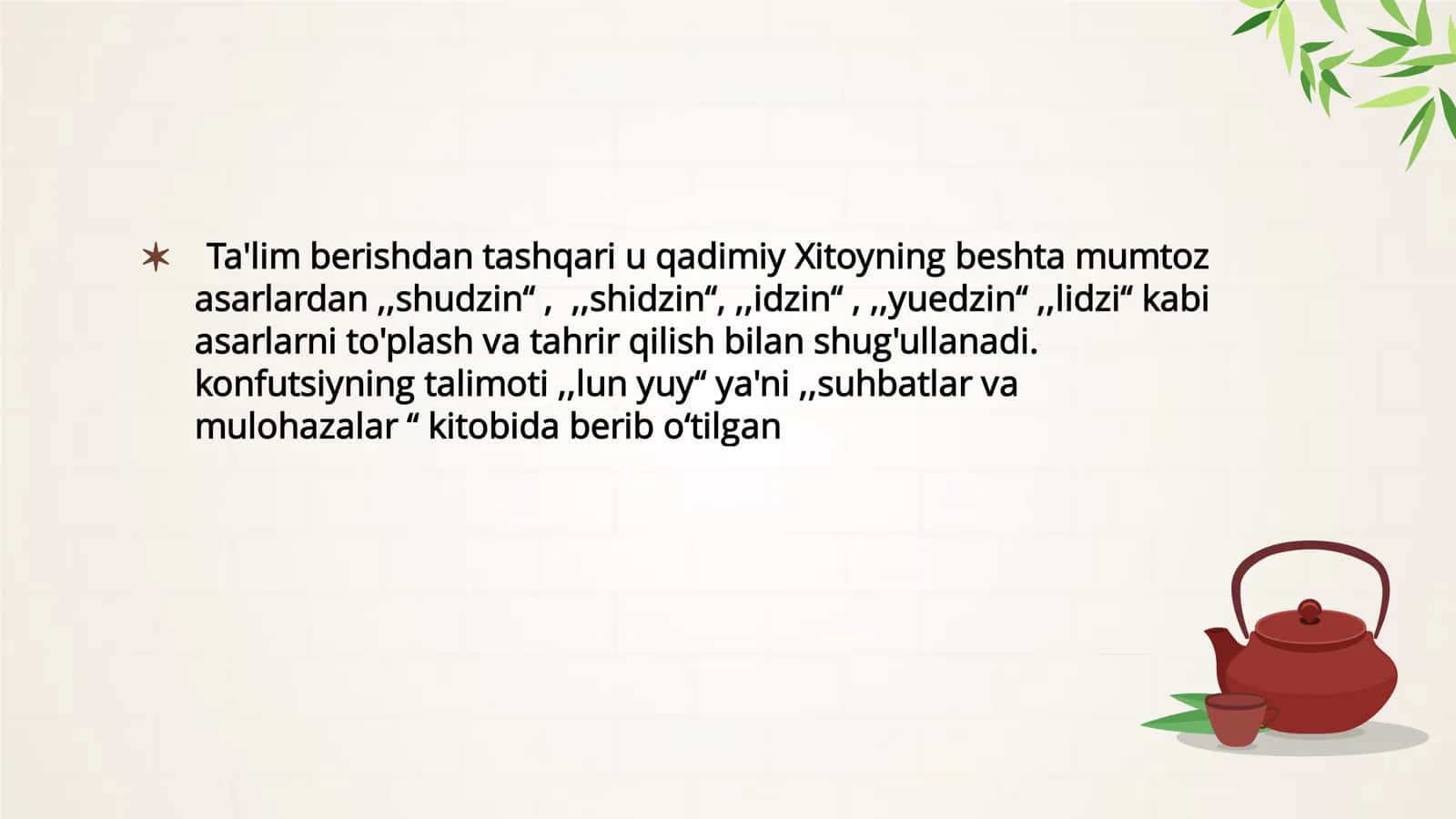 KONFUTSIY TALIMOTI 2