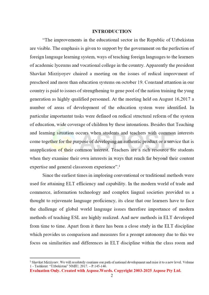 Stages of teaching English language as foreign language 2