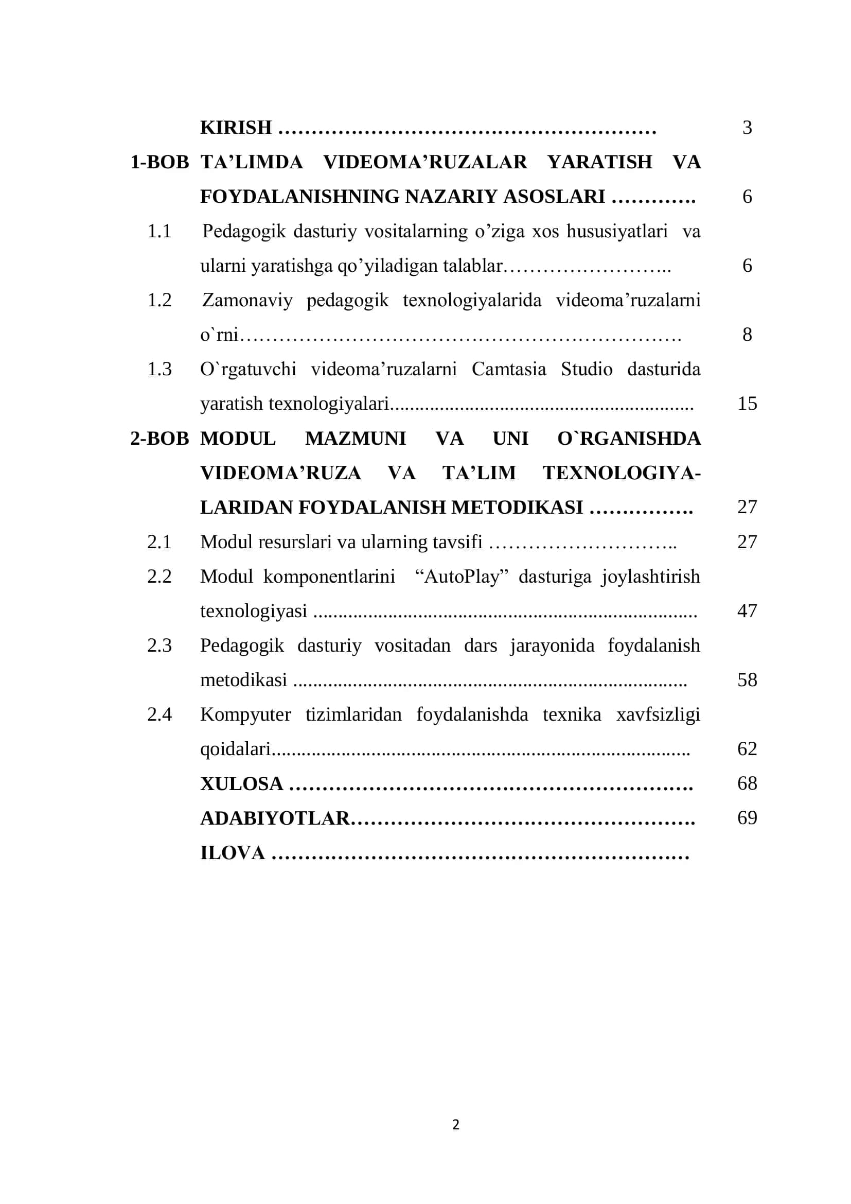 Maxsus fanlarni o`qitishda videoma’ruzalardan foydalanish texnologiyasi 2