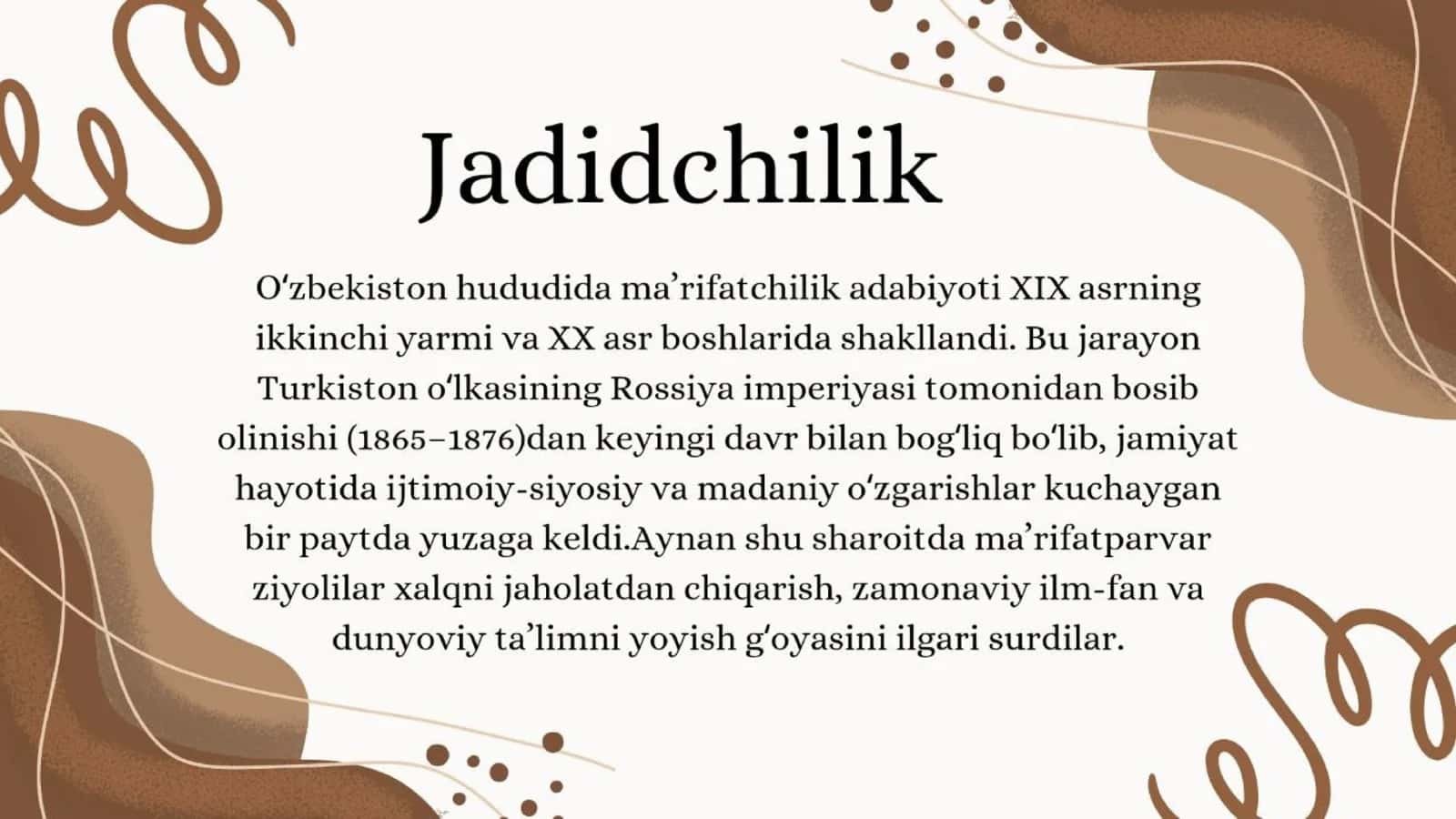 Ma'rifatchilik adabiyoti 2