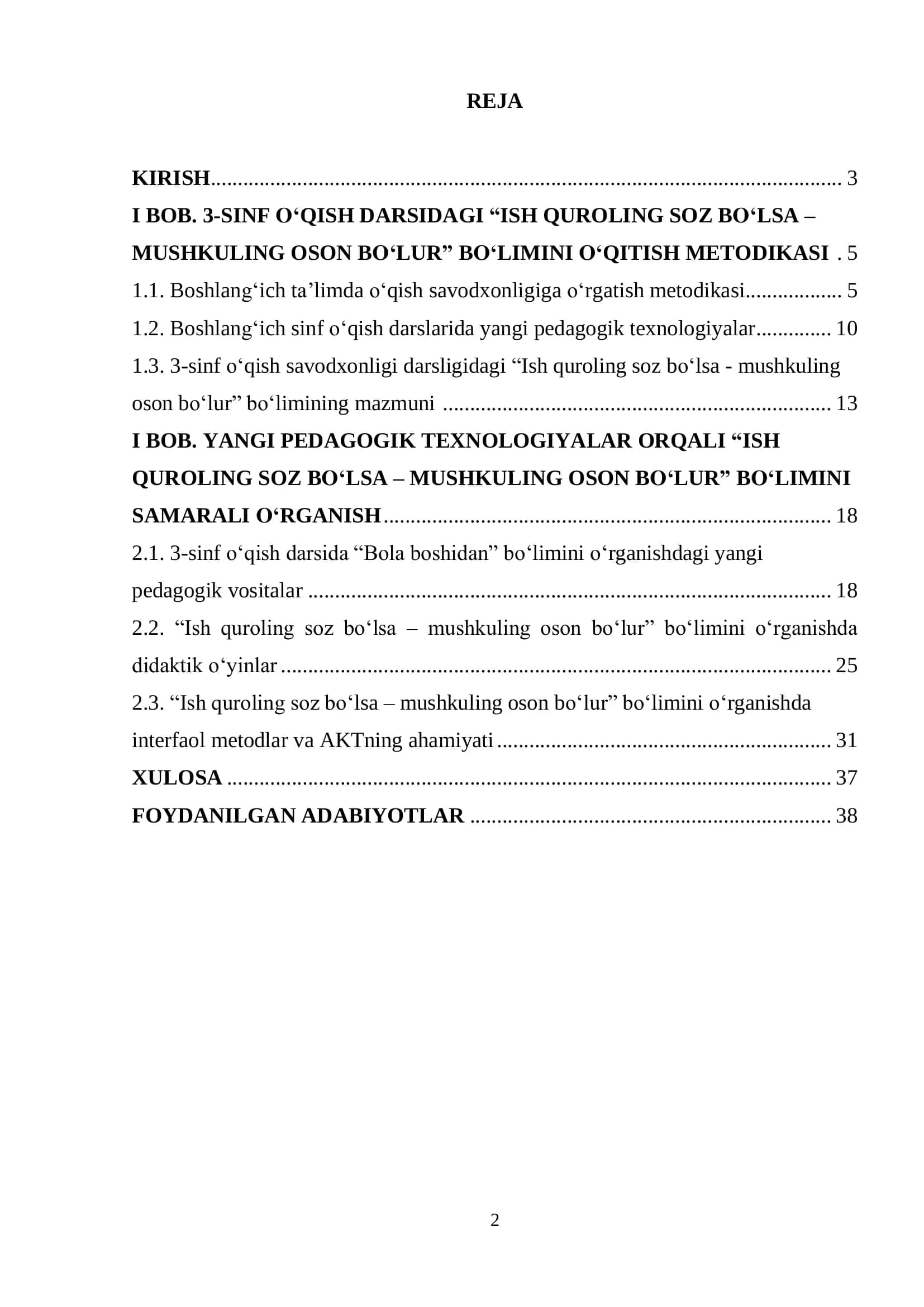 Ish quroling soz boʻlsa - mushkuling oson boʻlur 2