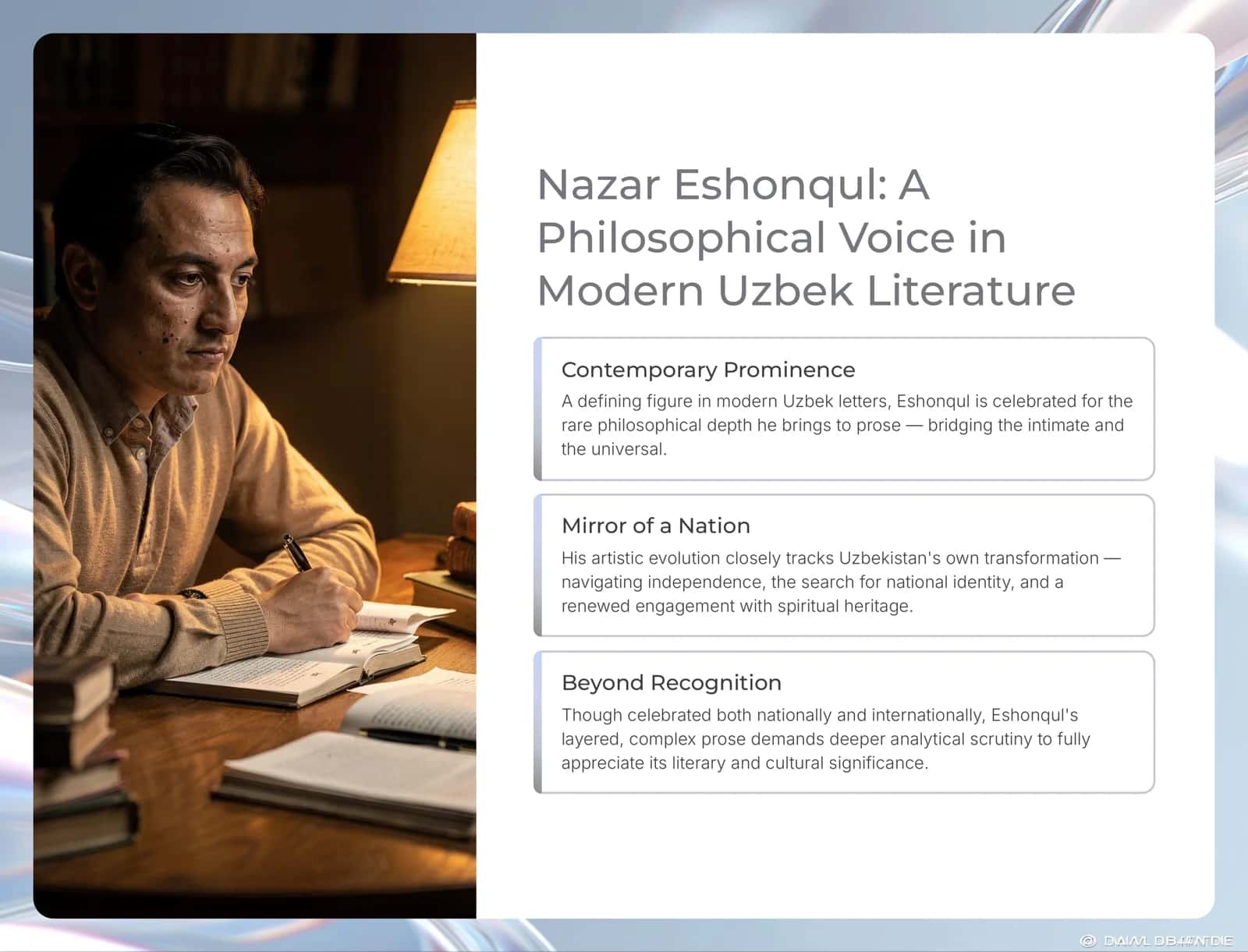 Nazar Eshonqul: A Philosophical Voice in Modern Uzbek Literature 2