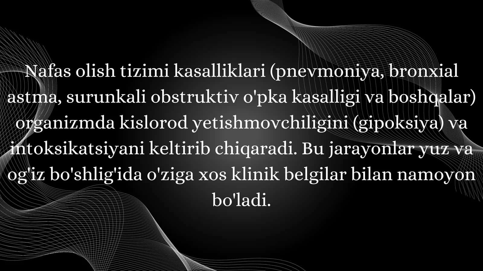 Nafas kasalliklarida yuz va og'iz boshlig'idagi o'zgarishlar 2