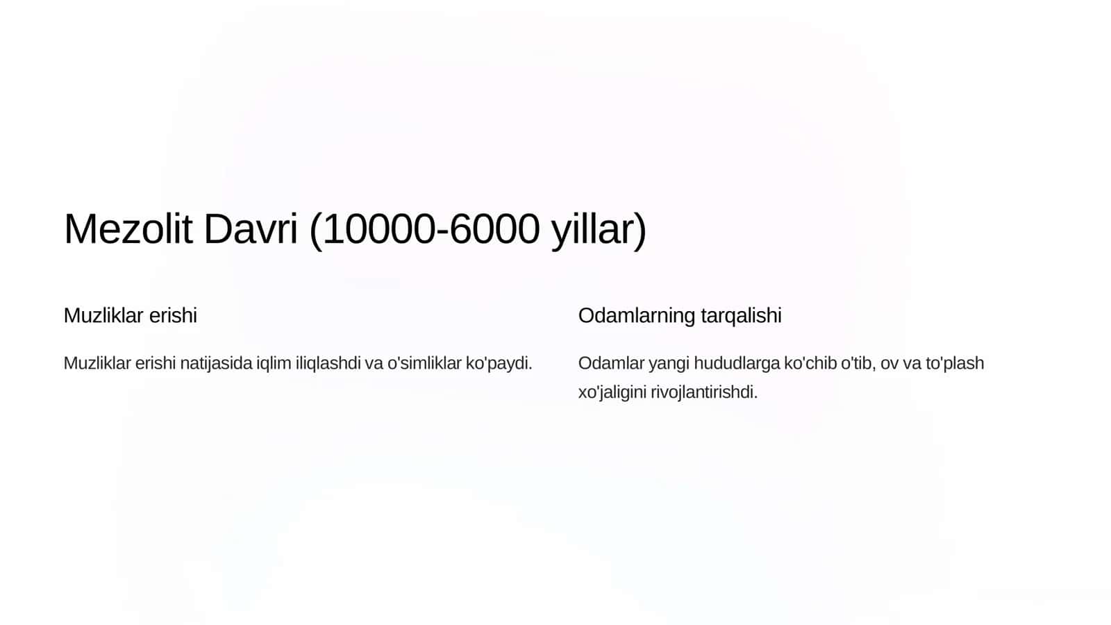 O'rta Osiyoning Mezolit va Neolit Davri Oromenti 2