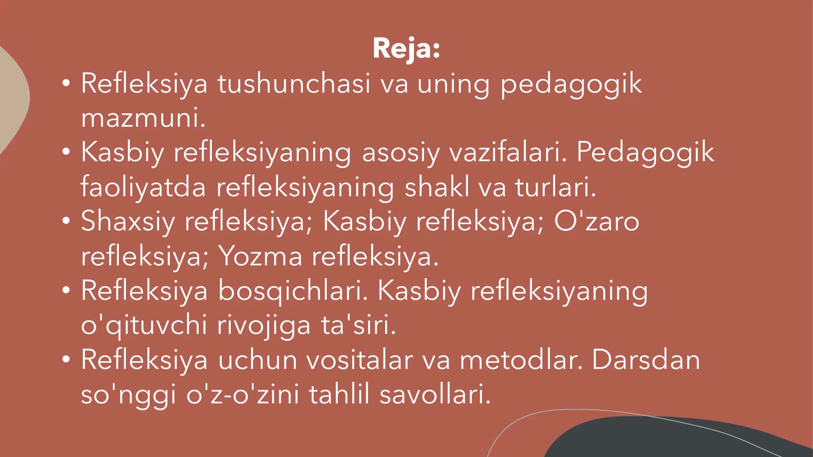 Pedagogik faoliyatda kasbiy refleksiya 2