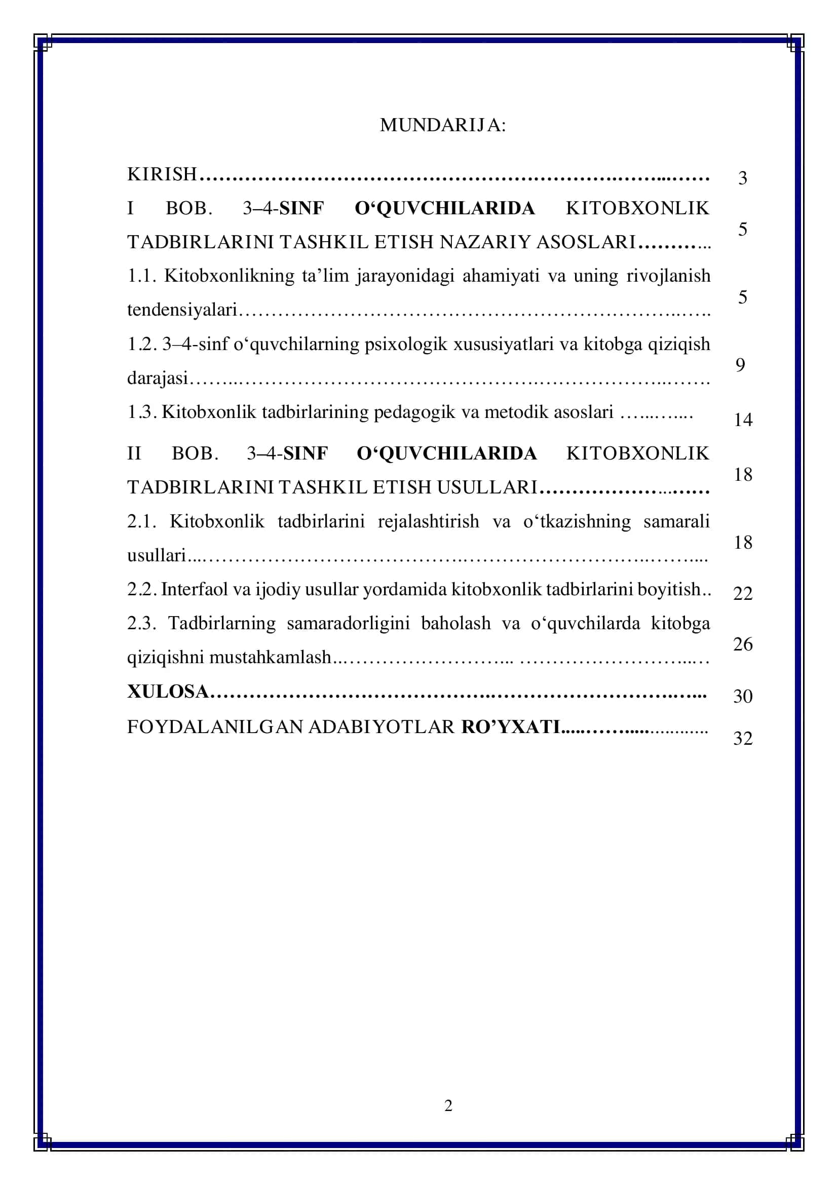 3-4-sinf o’quvchilarida kitobxonlik tadbirlarini tashkil etish usullari 2