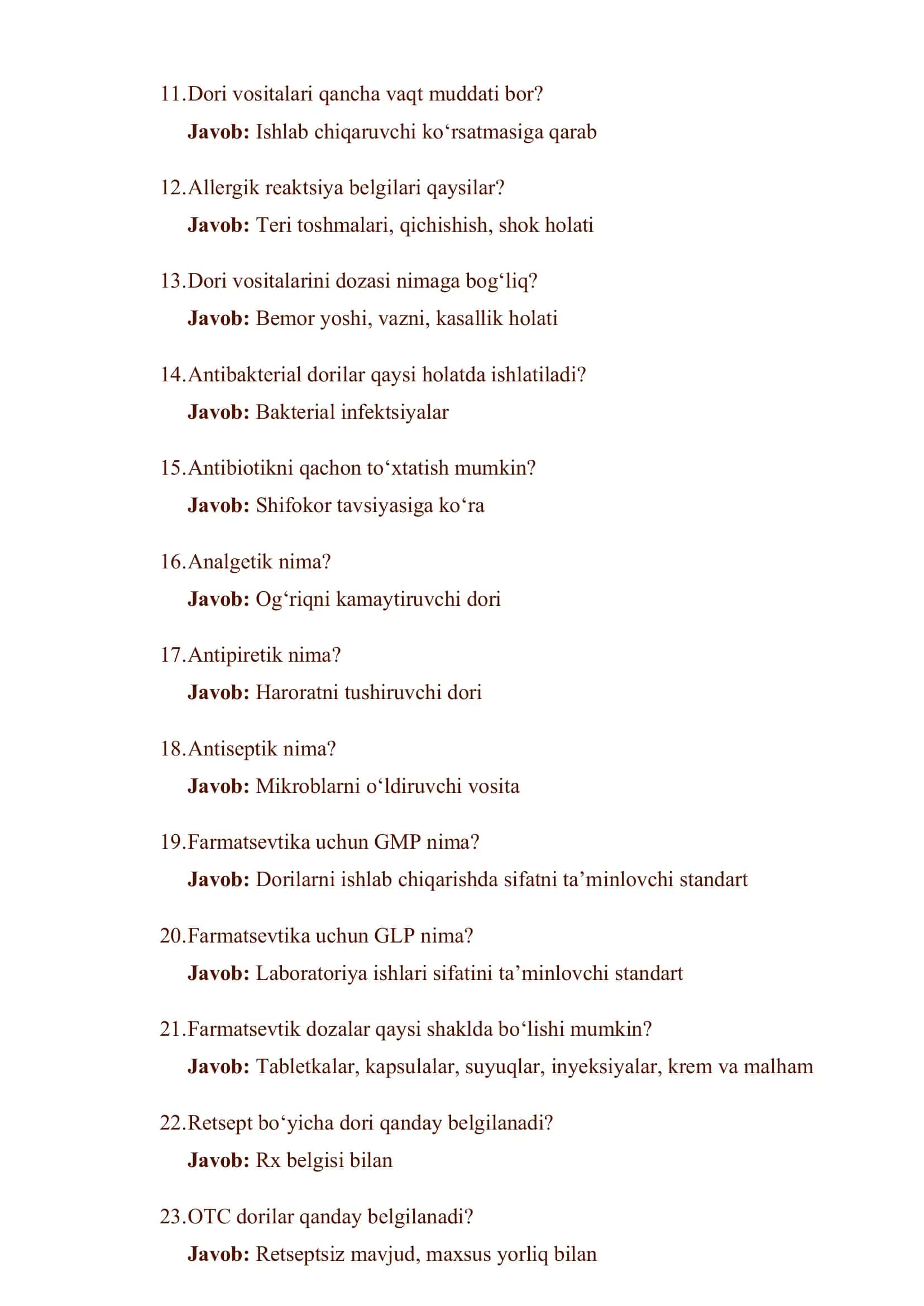 FARMATSEVTIKA MALAKA TESTI 2