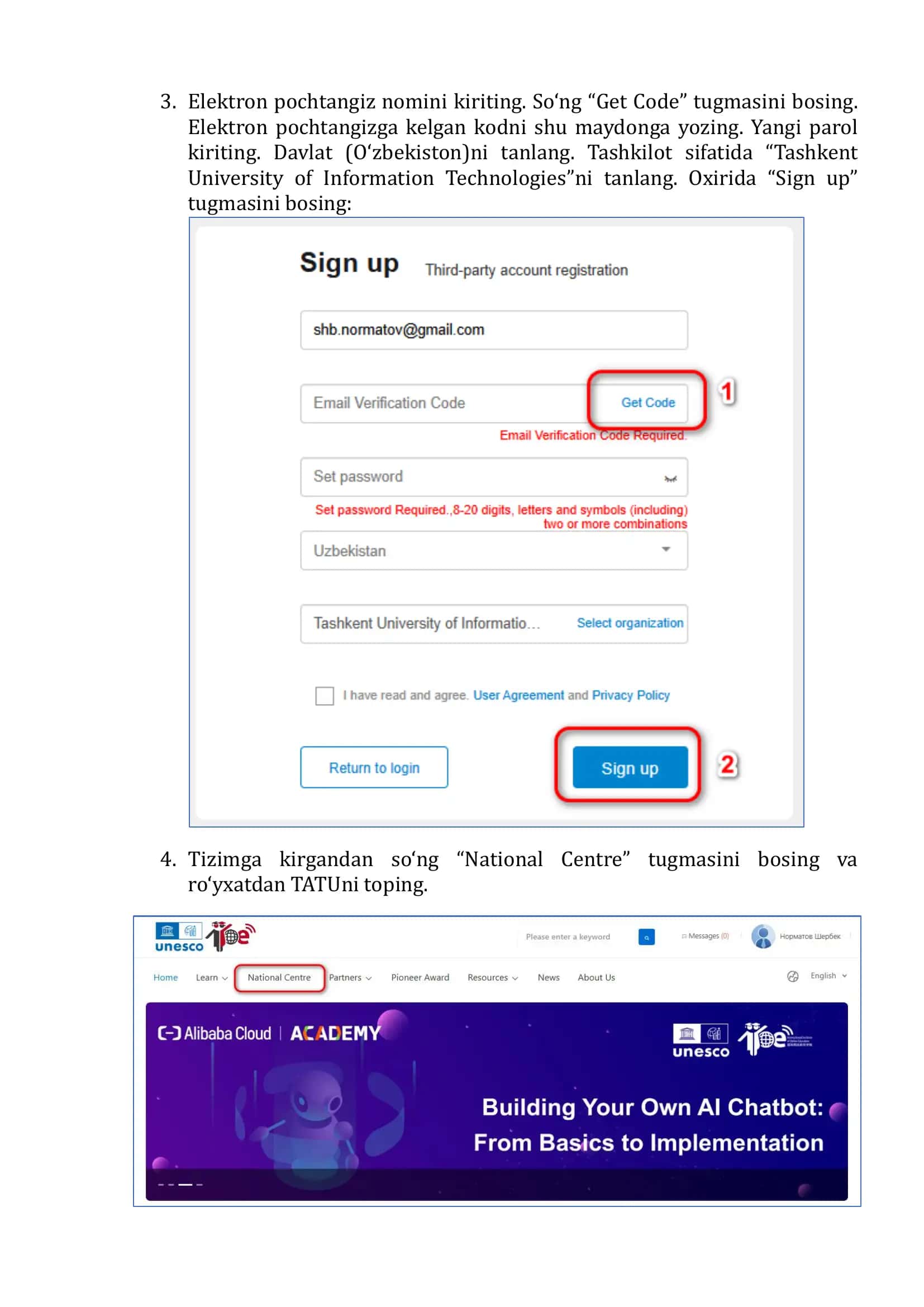 Xalqaro onlayn ta’lim institute (International Institute of Online Education (IIOE)) platformasidan foydalanish bo‘yicha yo‘riqnoma 2