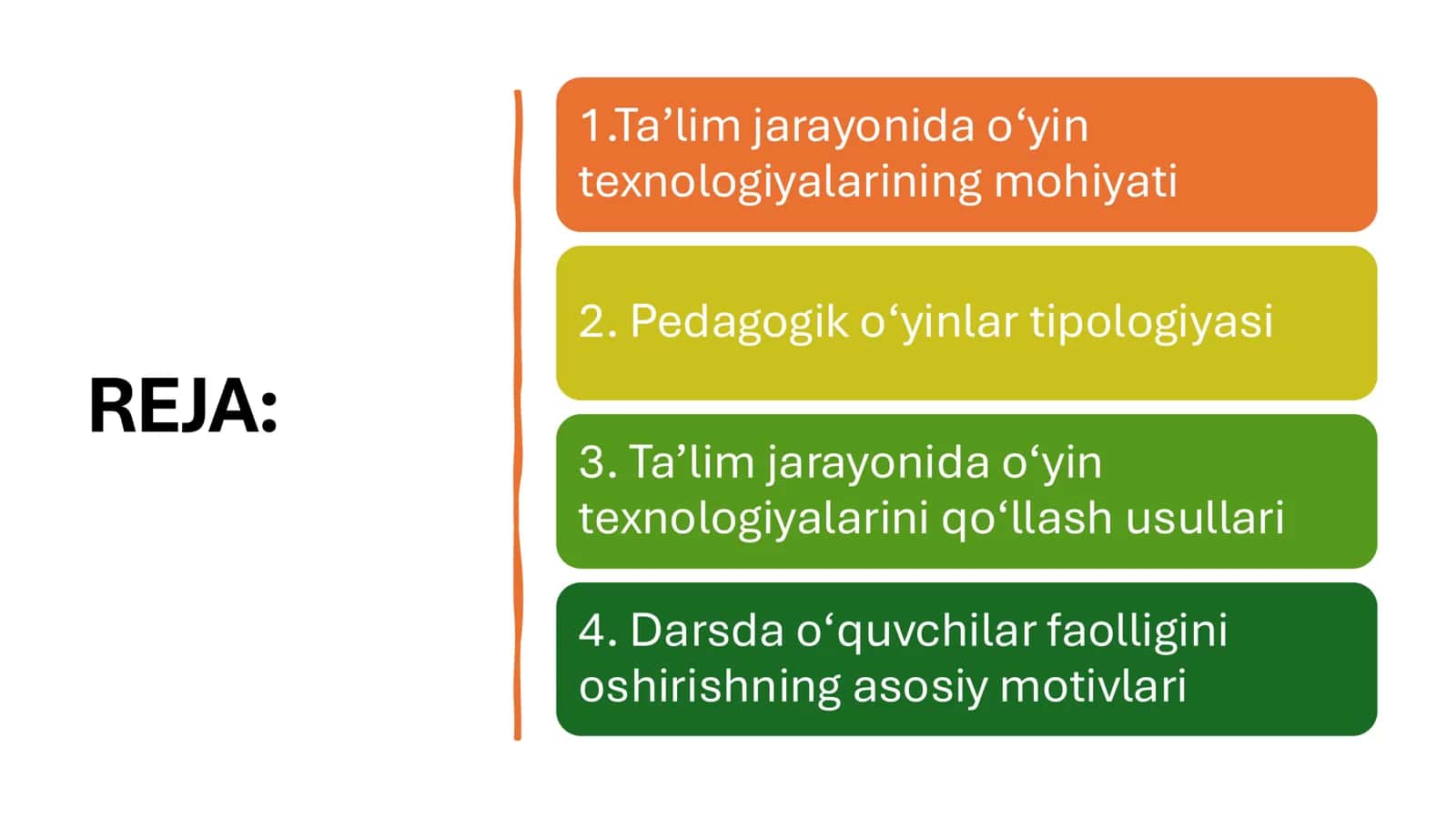 Talim jarayonida o'yin texnologiyalarini qo'llash pedagogik o'yinlar tipologiyasi 2