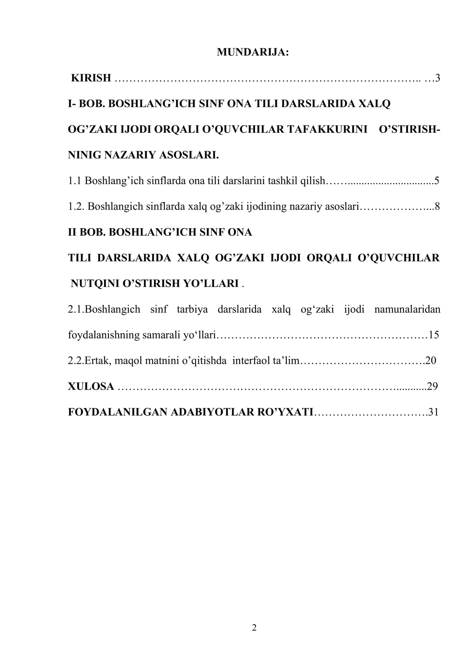 Ona tili darslarida til materiallarini o‘rgatishda xalq og’zaki ijodi materiallaridan foydalanish metodikasi 2