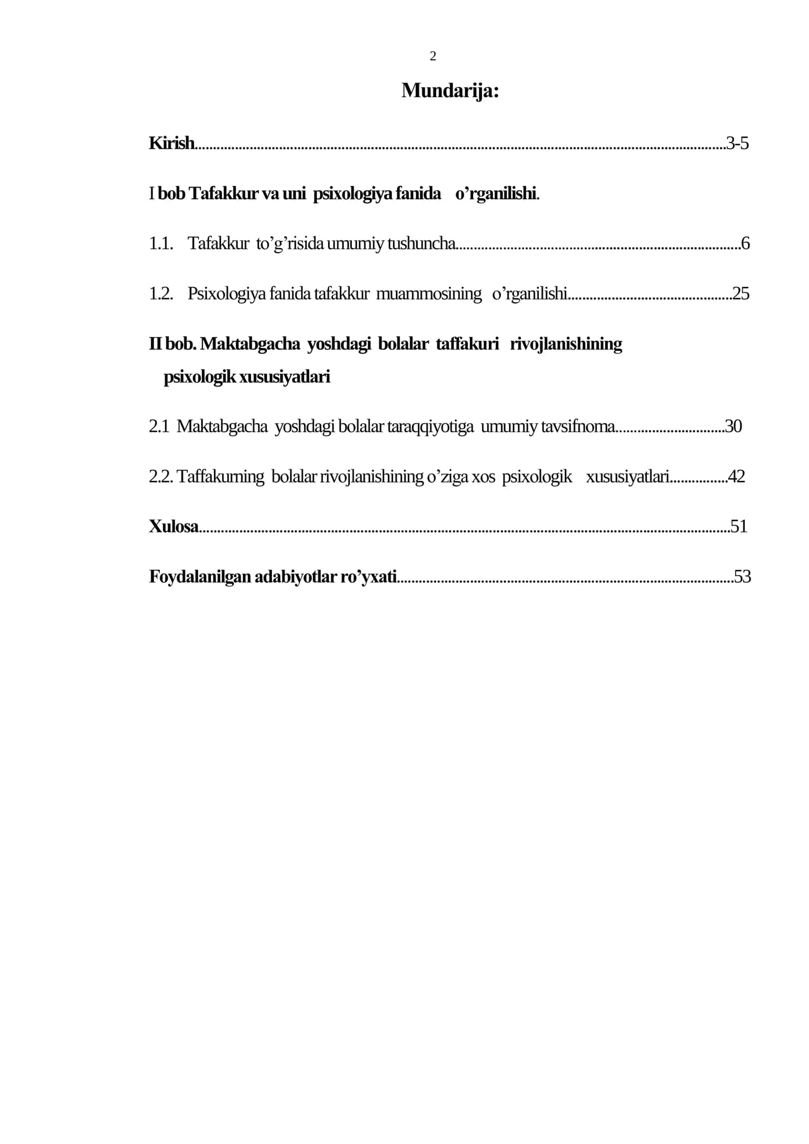Maktabgacha ta’lim yo’nalishi bo’yicha 2