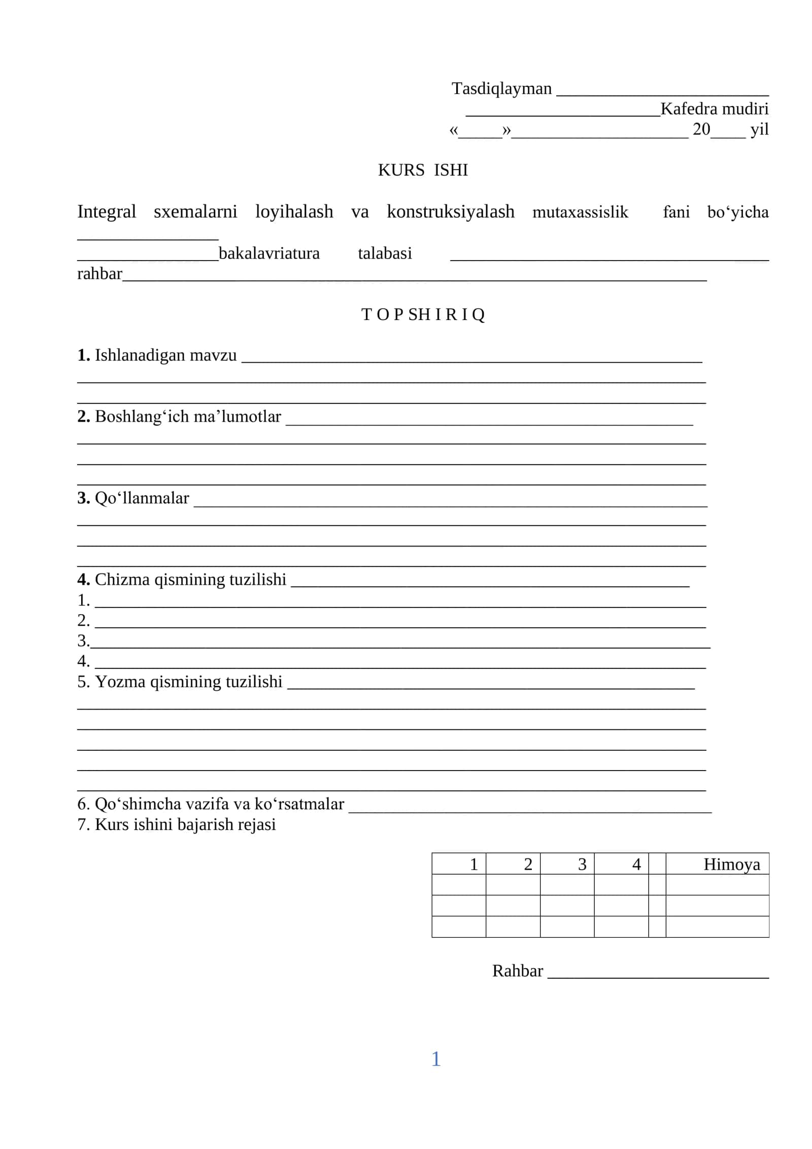 1. BIPOLYAR IMS ELEMENTLARINI LOYIHALASH XUSUSIYATLARI 2 BIPOLYAR IMS ELEMENTLARINING KONSTRUKSIYASI 3. IMS TOPOLOGIYASINI LOYIHALASH 2