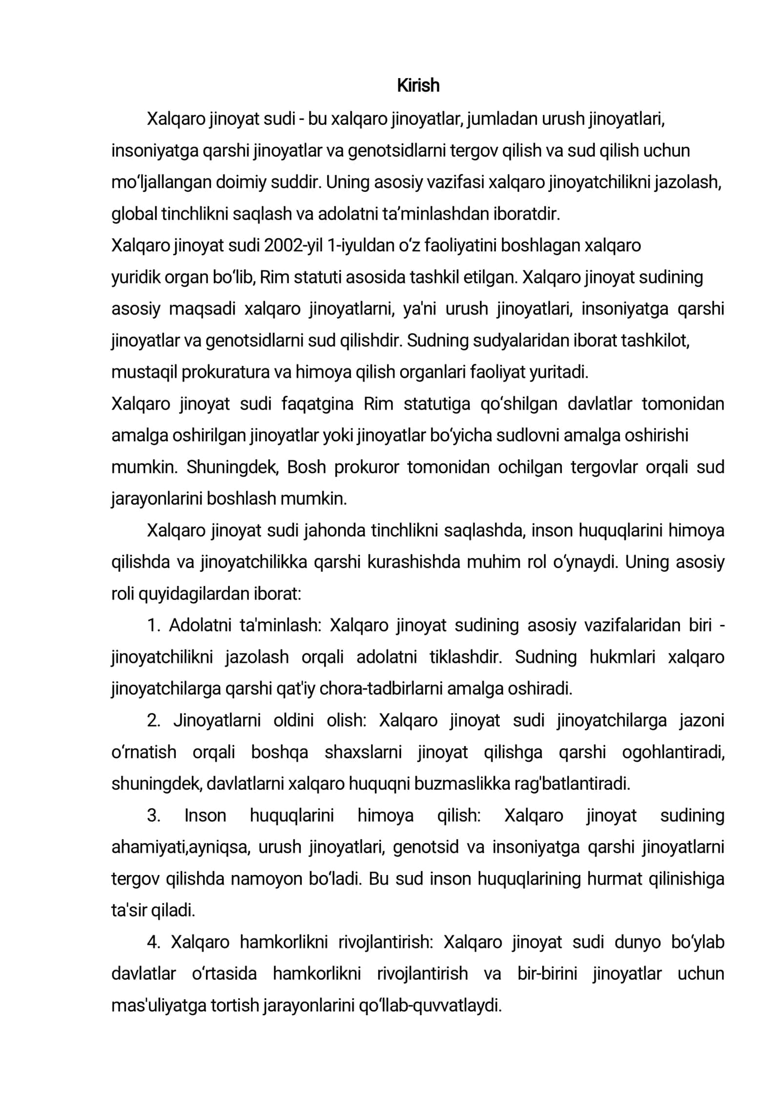 Xalqaro jinoyat sudida sud yurgizish tartibi 2