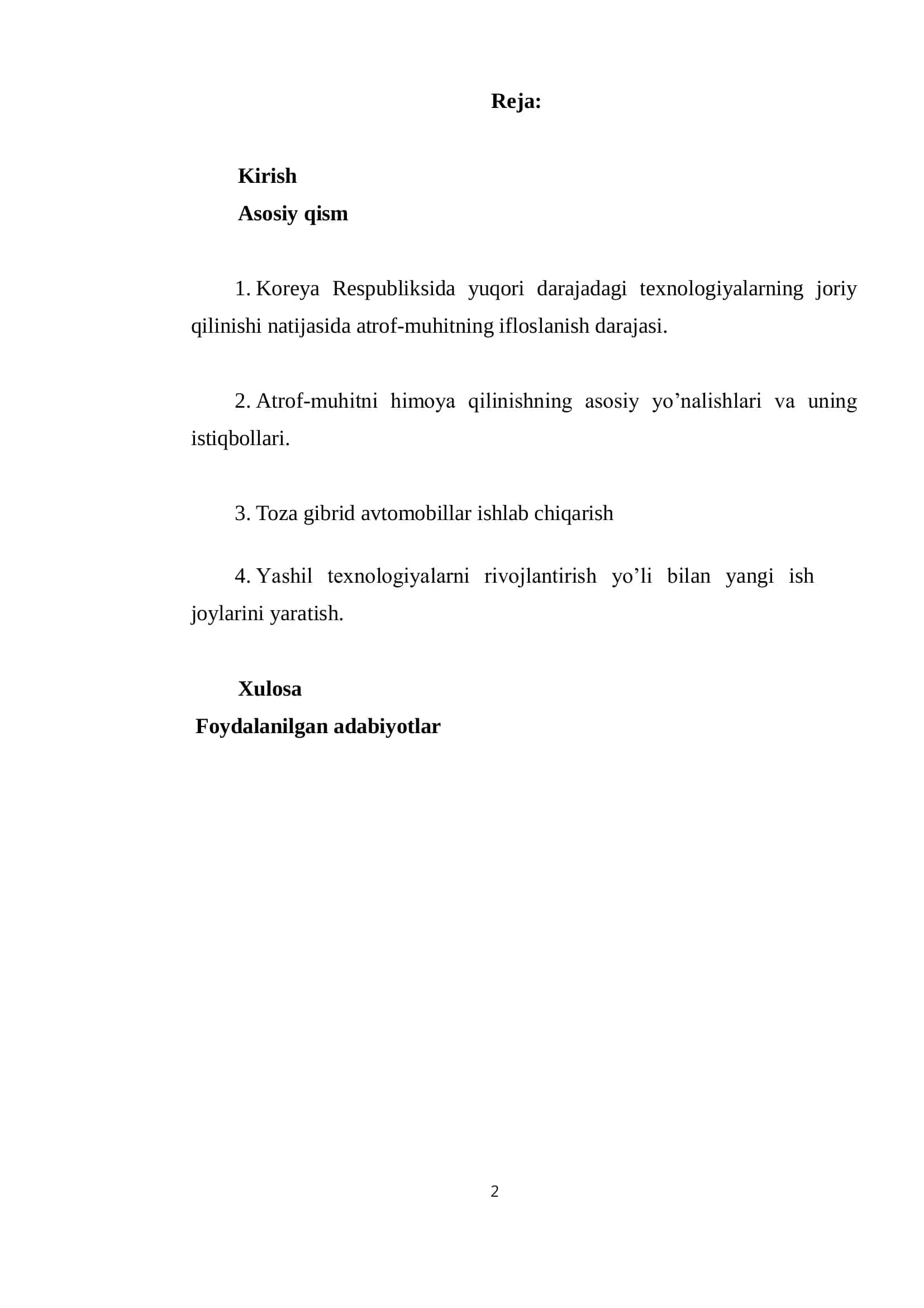 KOREYA RESPUBLIKASIDA EKOLOGIK MUAMMOLAR VA ULARNI BARTARAF ETISHNING IQTISODIY YO’LLARI 2