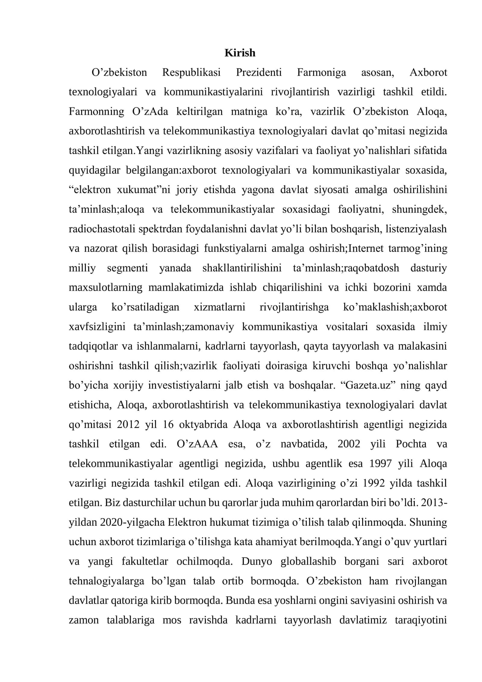 Ma’lumotlar bazasi texnologiyalari 2