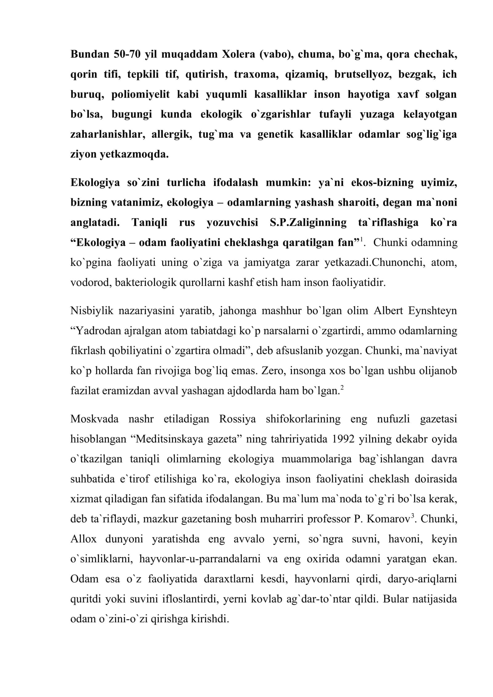 Ekologiya va salomatlik 2
