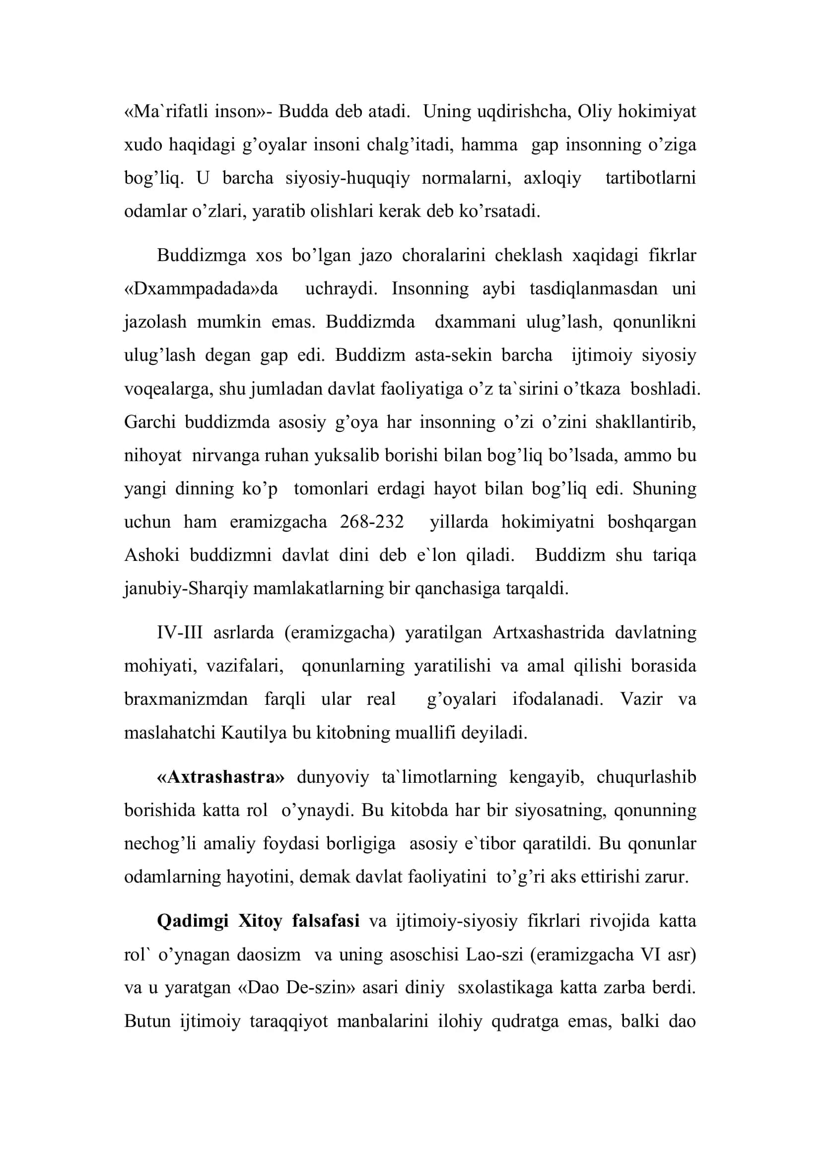 QADIMGI XITOY VA HINDISTONDA SIYOSIY VA HUQUQIY TA'LIMOTLAR 2