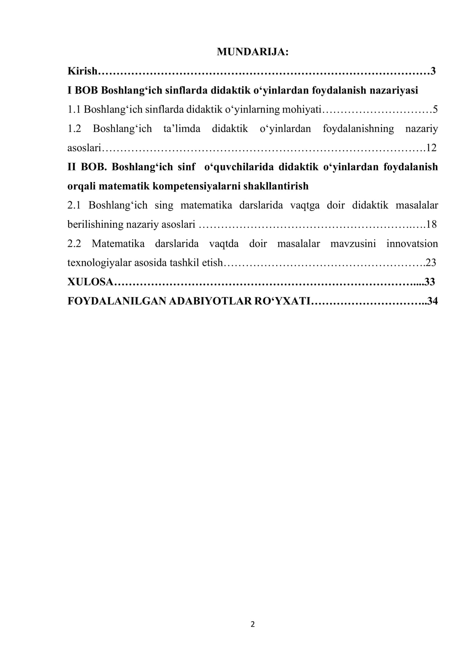 Boshlang‘ich sinf matematika darslarida didaktik o‘yinlardan foydalanish 2