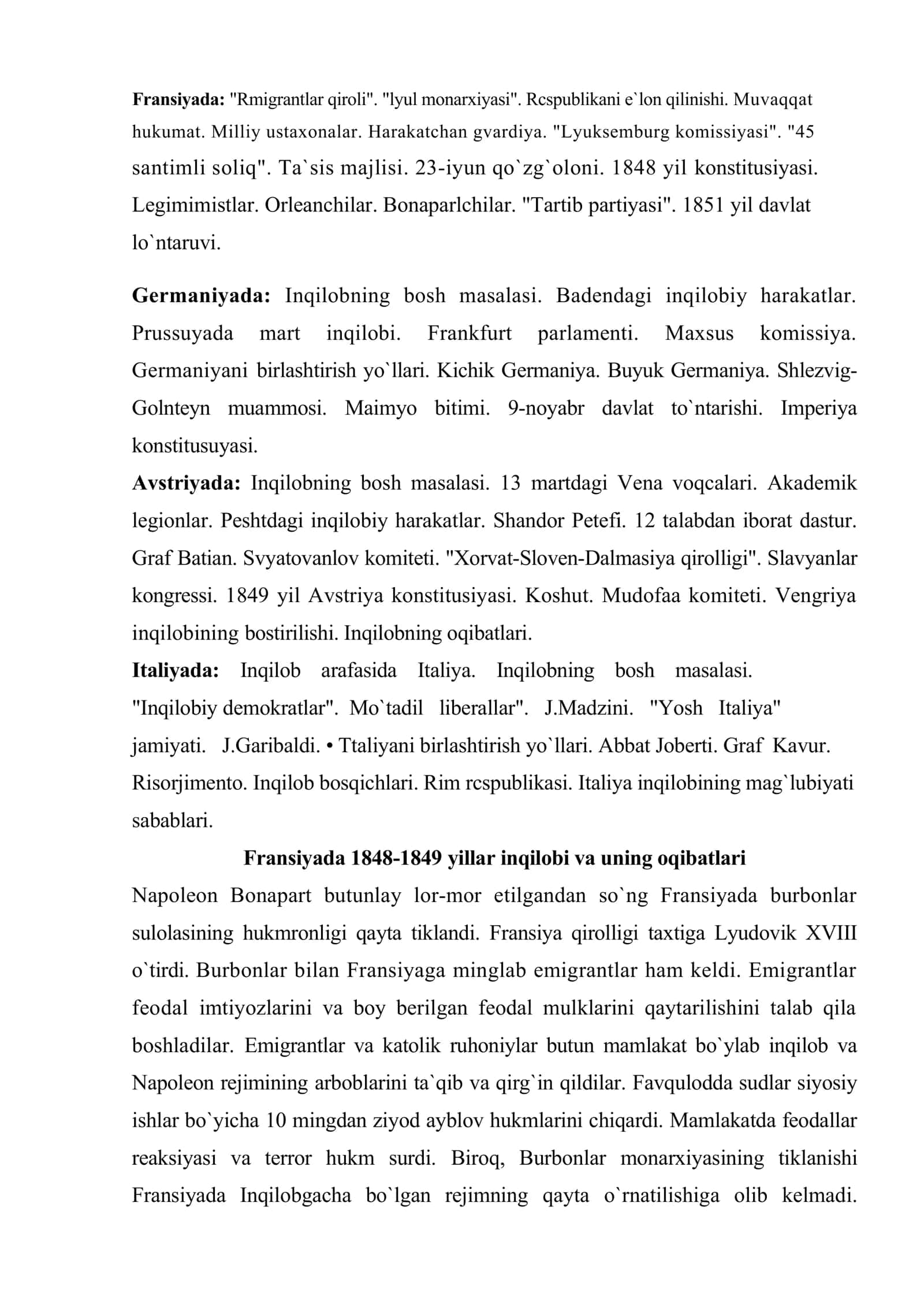 Yevropa davlatlarida 1848-1849 yillar inqilobi 2