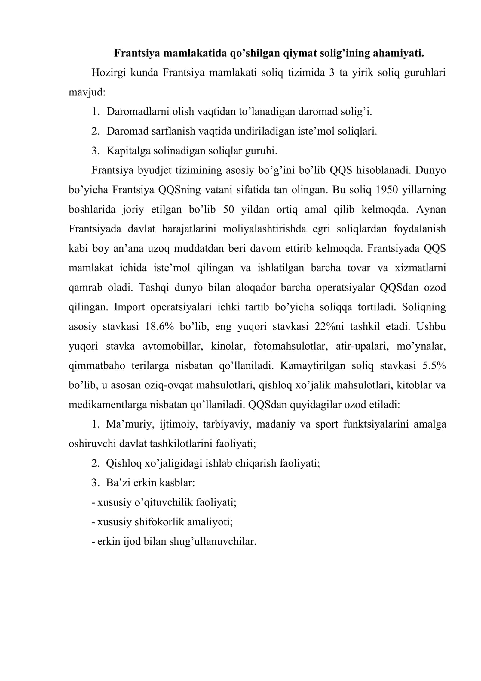 Frantsiya soliq tizimining tuzilishi 2