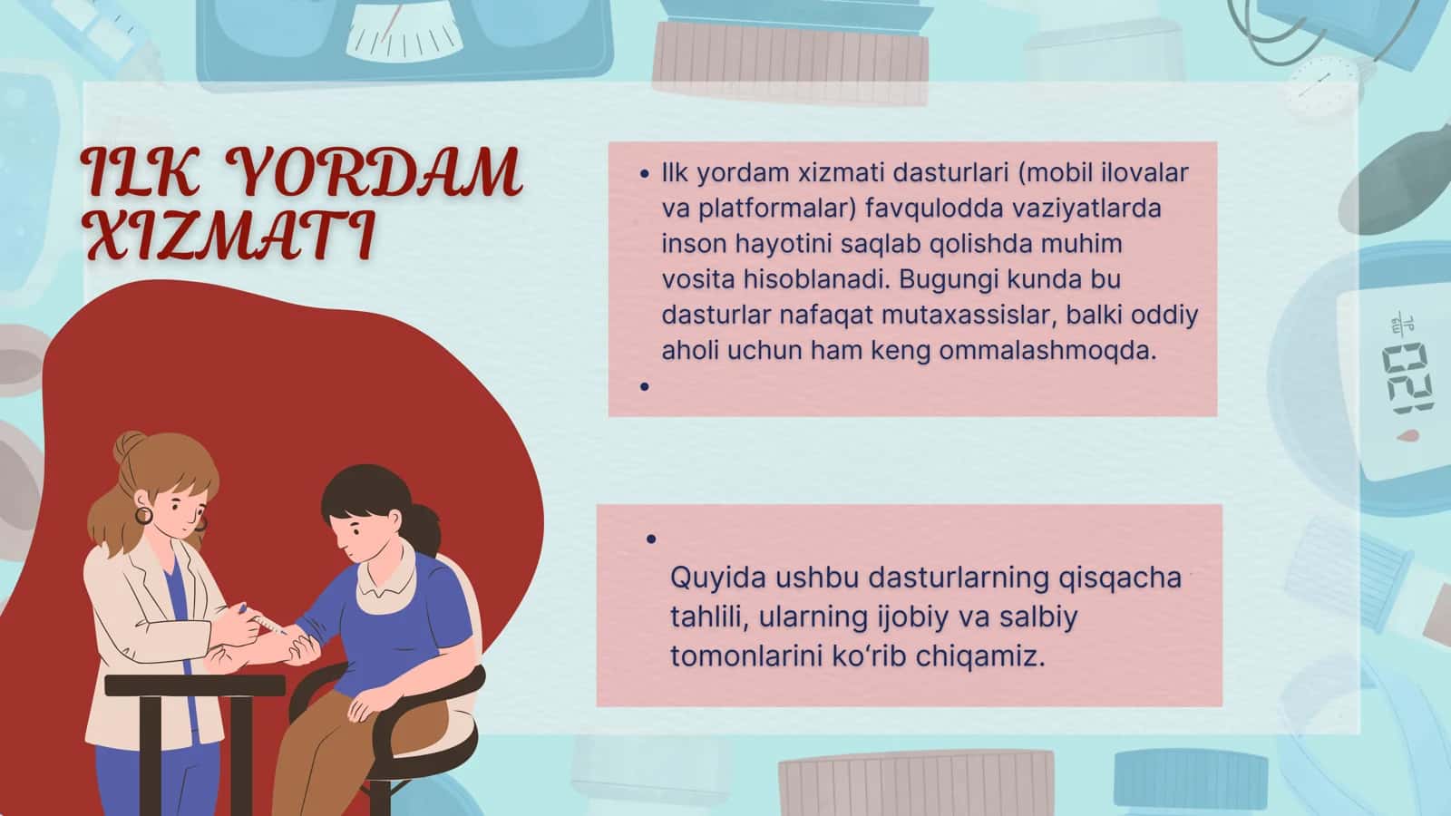 ILK YORDAM XIZMATI DASTURLARINING TAHLILI 2