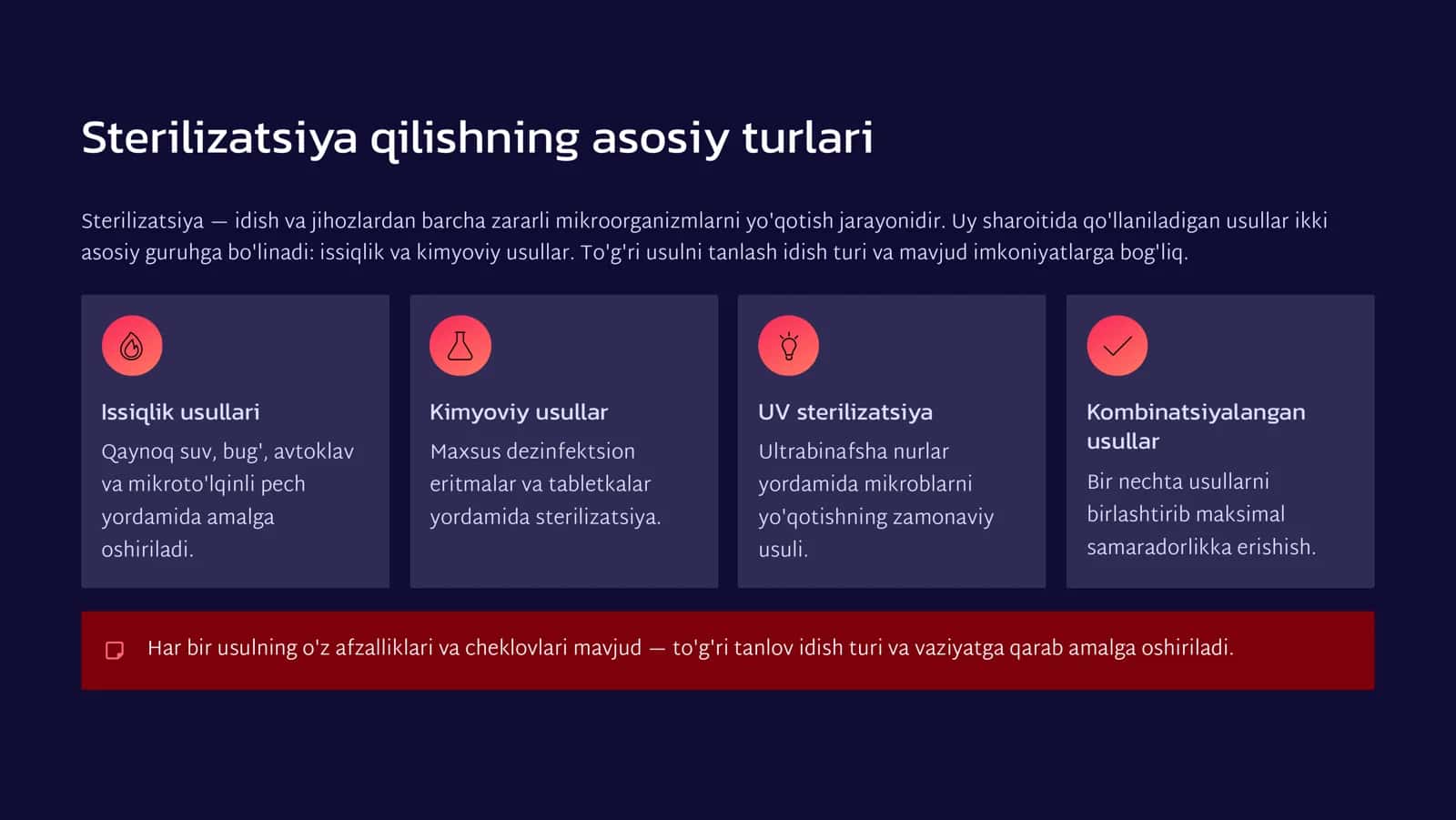Idishlarni sterilizatsiya qilish usullari 2