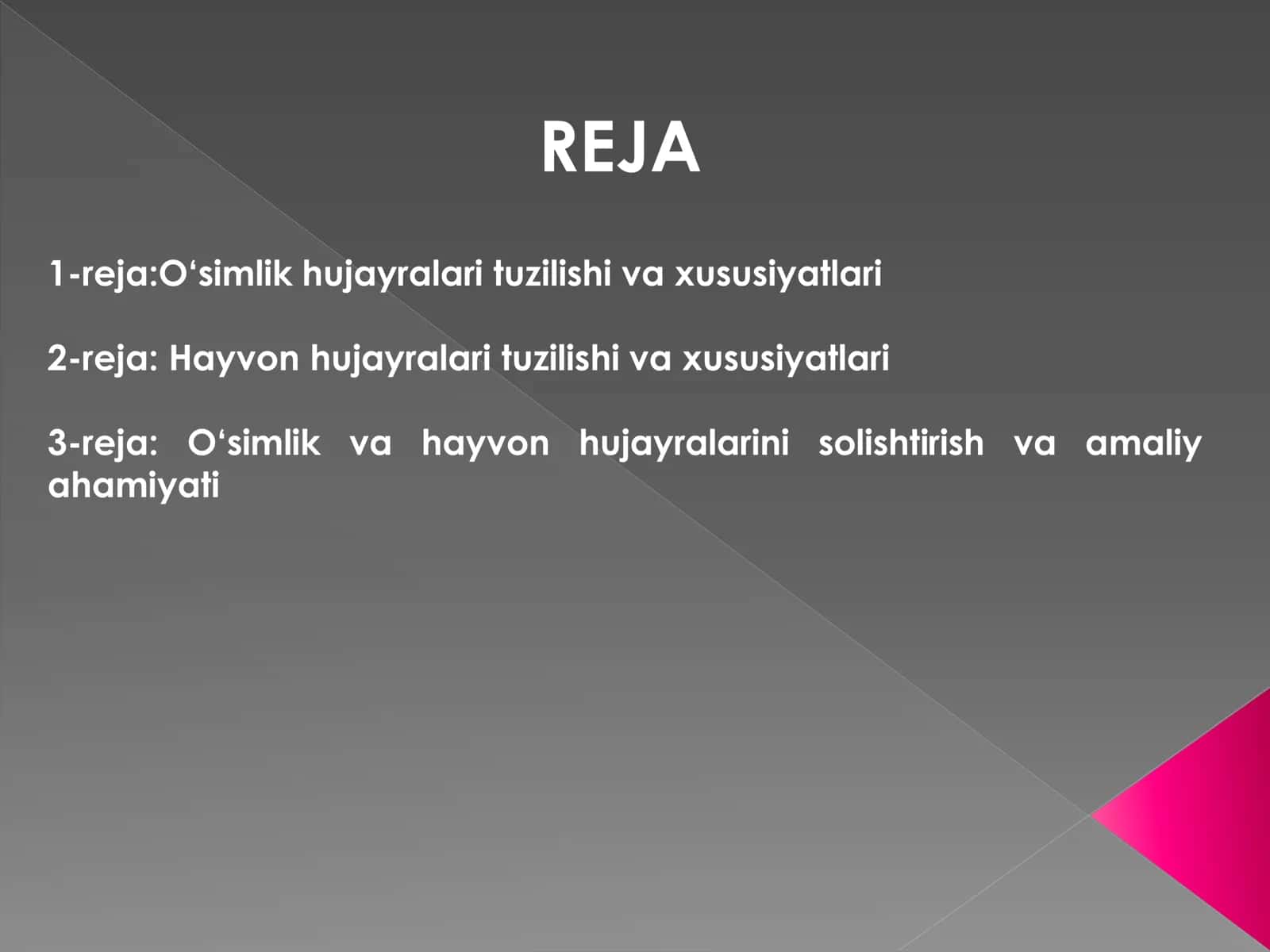 O„simliklar va hayvon hujayralari tuzilishi 2
